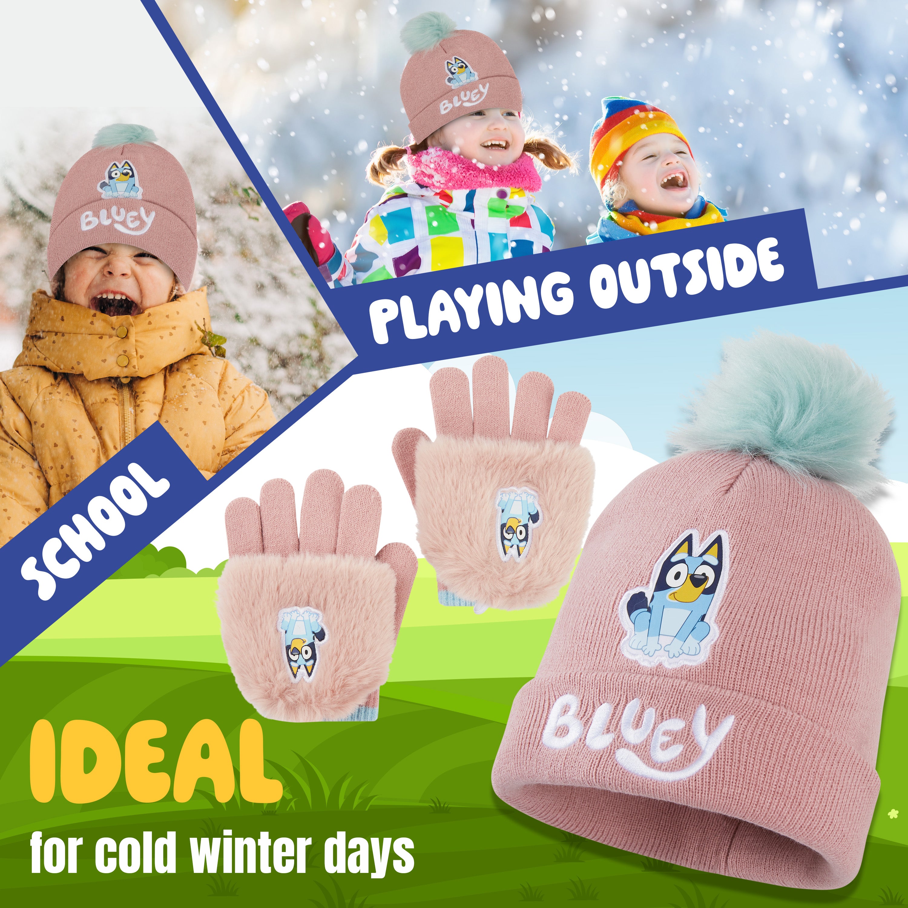bluey-ensemble-hiver-fille-bonnet-et-gants image 4