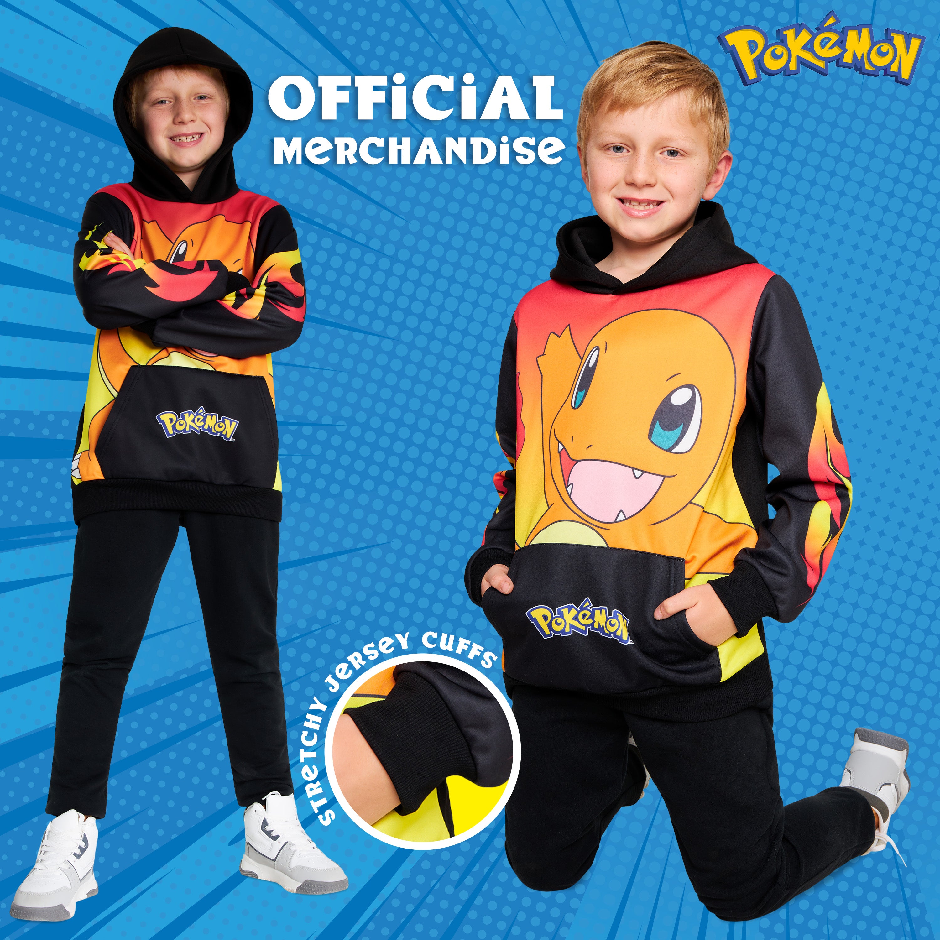 pok-mon-sweat-gar-on-capuche-pikachu-poche-7-8-ans image 5