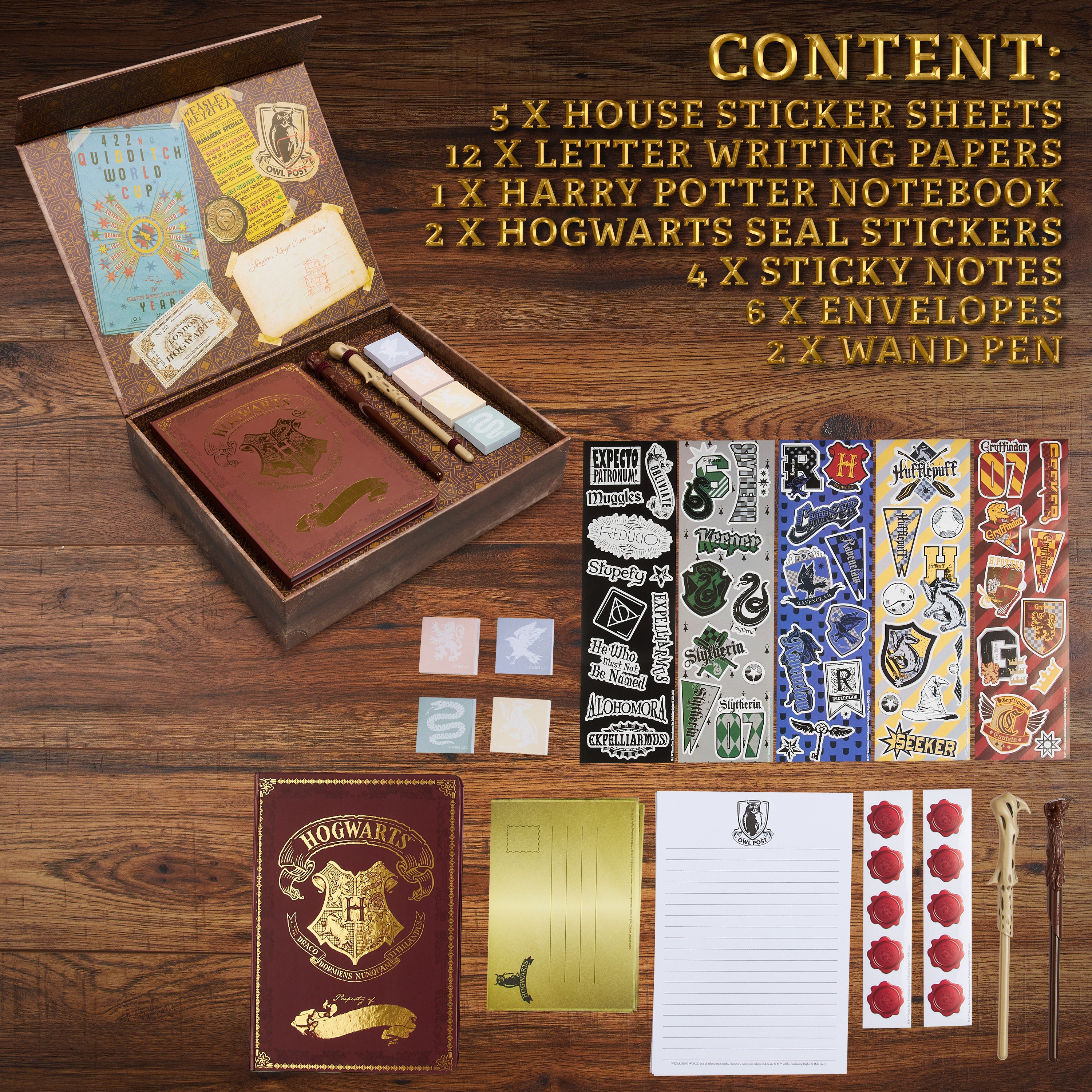 harry-potter-set-papeterie-coffret-carnet-stylo-baguette-poudlard image 6
