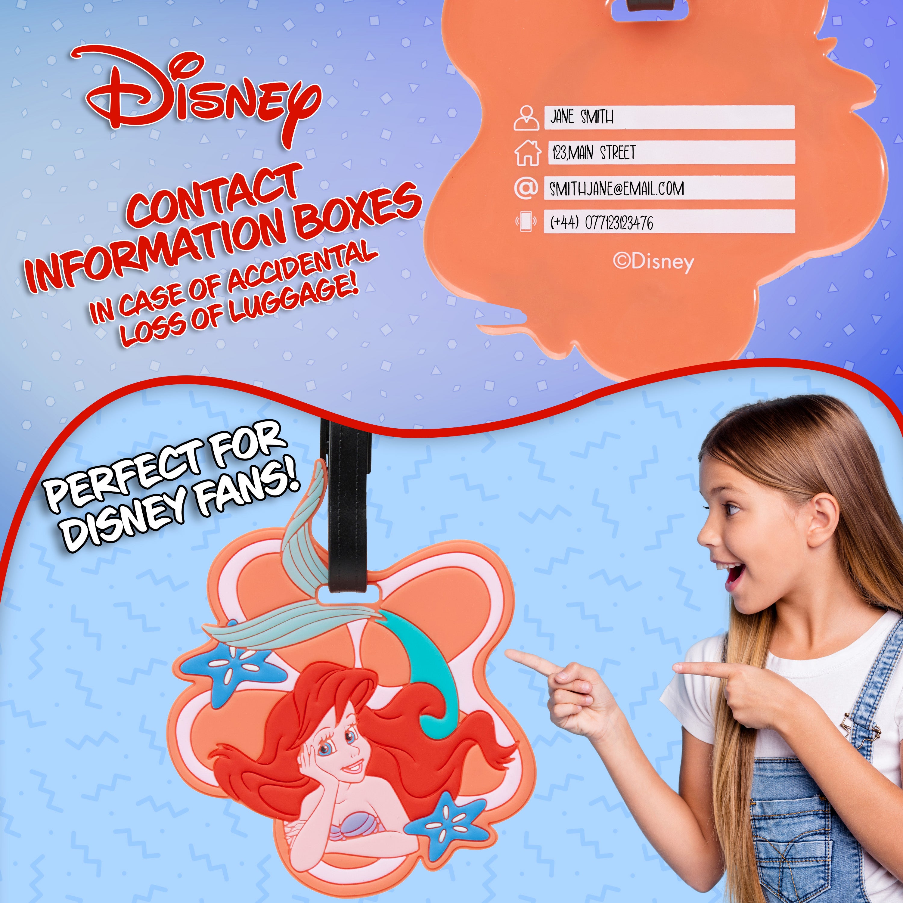 disney-tiquette-valise-ariel-pvc-adresse image 3