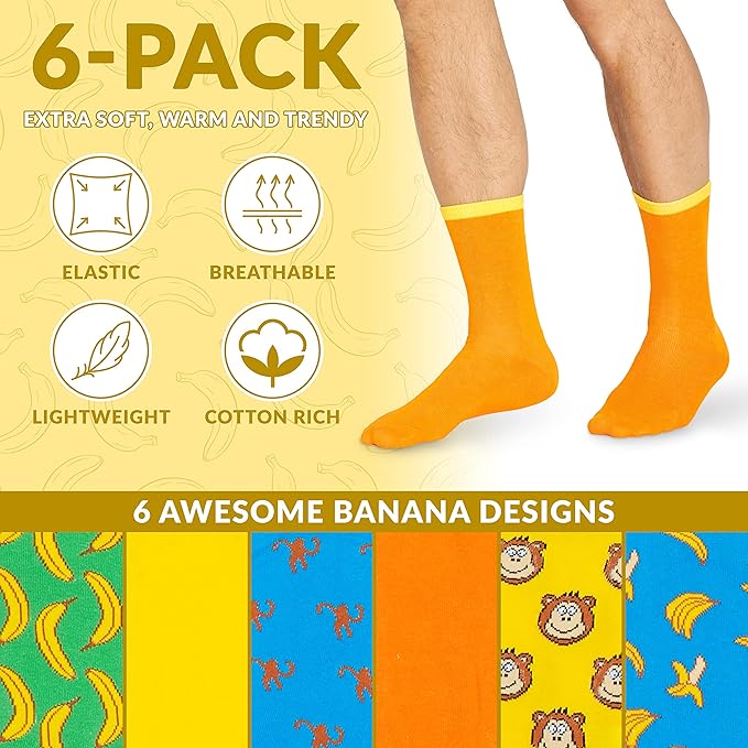 citycomfort-chaussettes-homme-fantaisie-coton-lot-6-taille-7-11 image 3