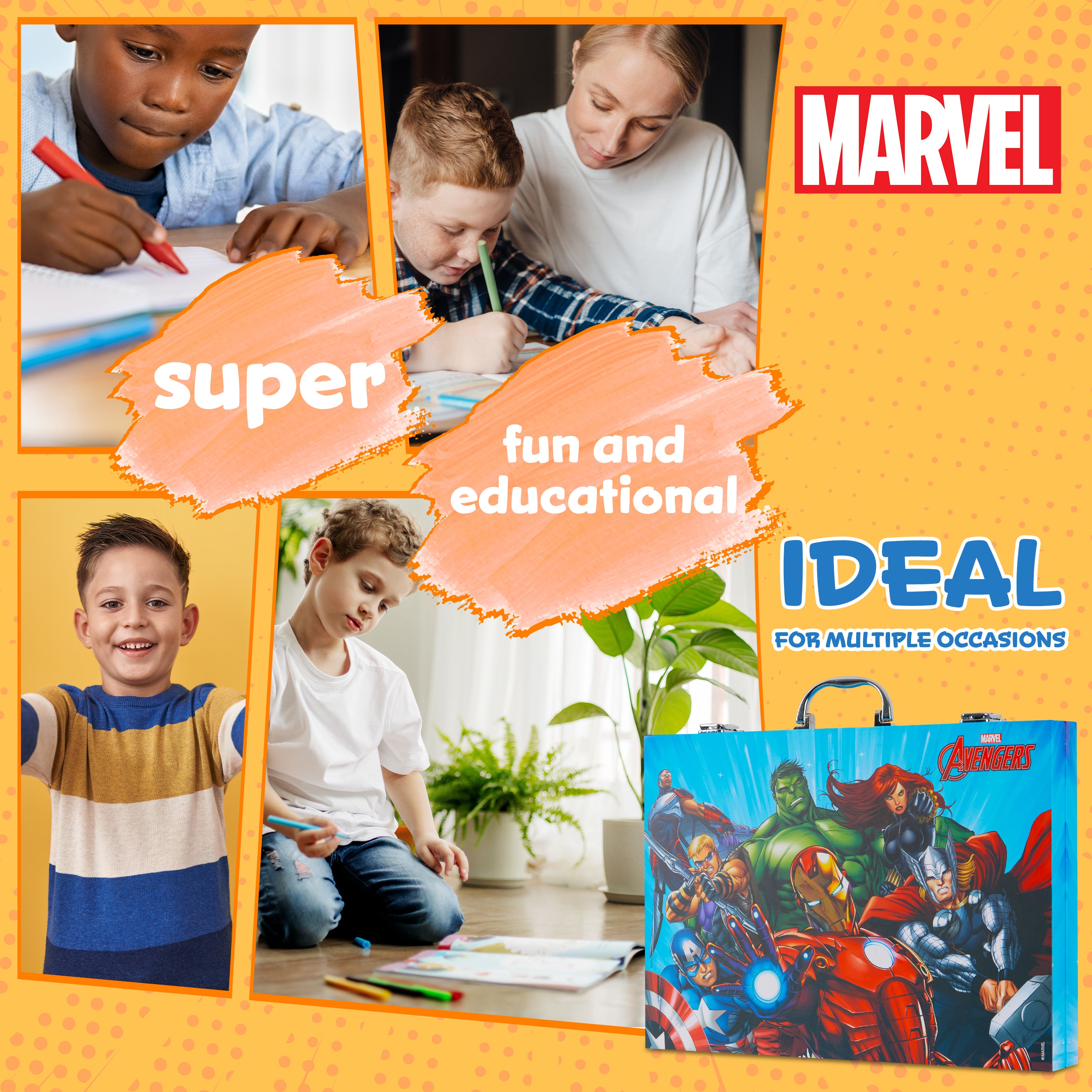 marvel-avengers-kit-dessin-enfant-130-pi-ces-multi-h-ros image 5
