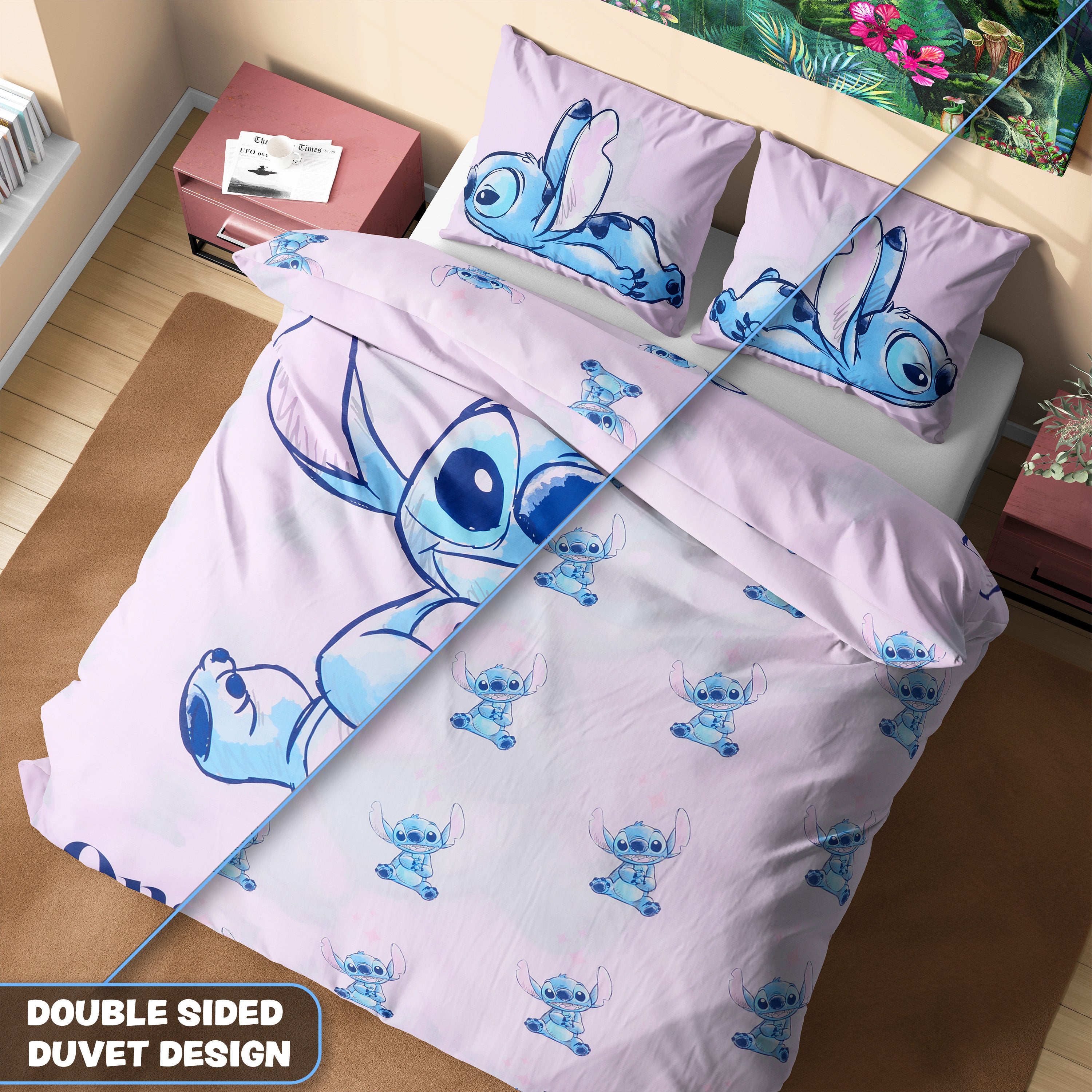 disney-stitch-parure-housse-de-couette-double-rose-stitch image 4