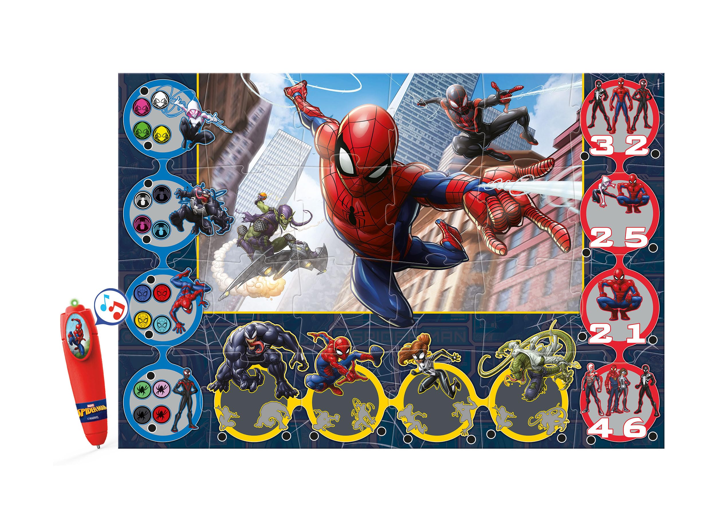 marvel-spiderman-tapis-puzzle-24-pi-ces-stylo-3-ans image 4