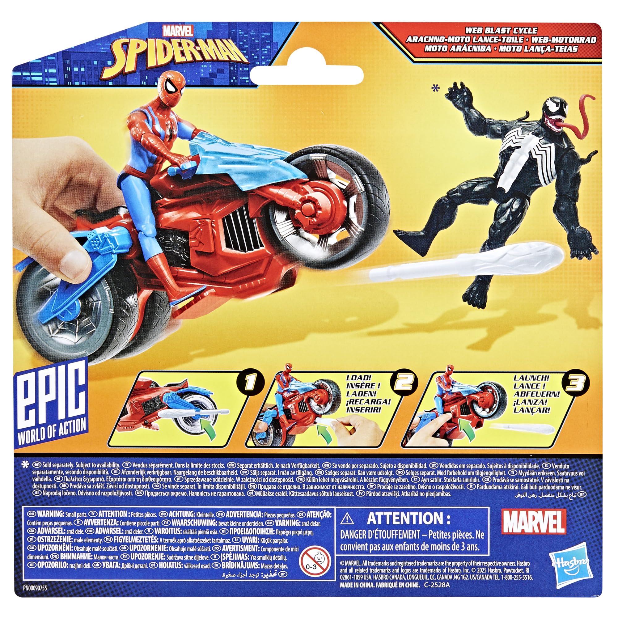 hasbro-epic-world-of-action-spider-man-arachno-moto-figurine-10-cm image 7