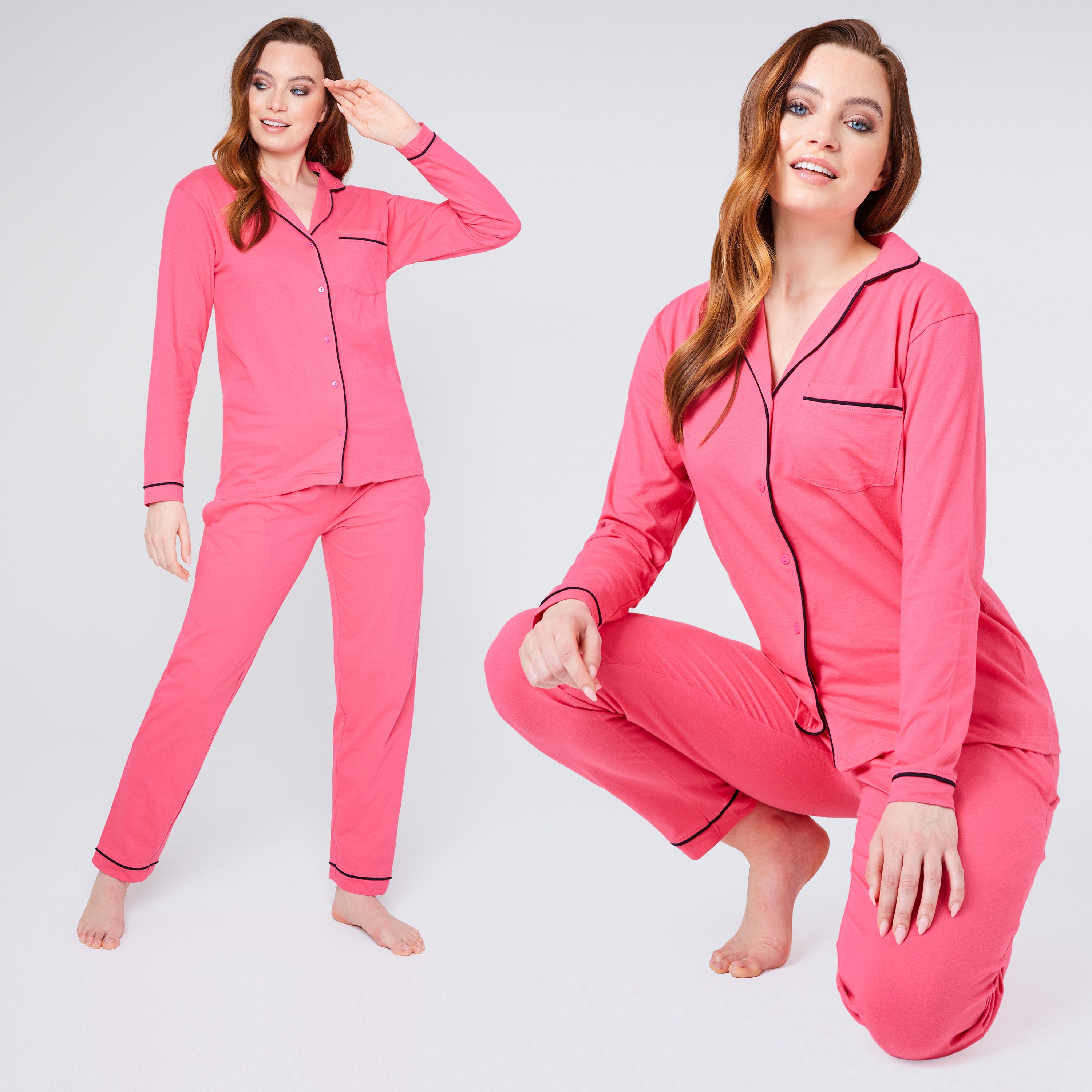 get-trend-women-pyjama-femme-coton-rose-taille-m image 6
