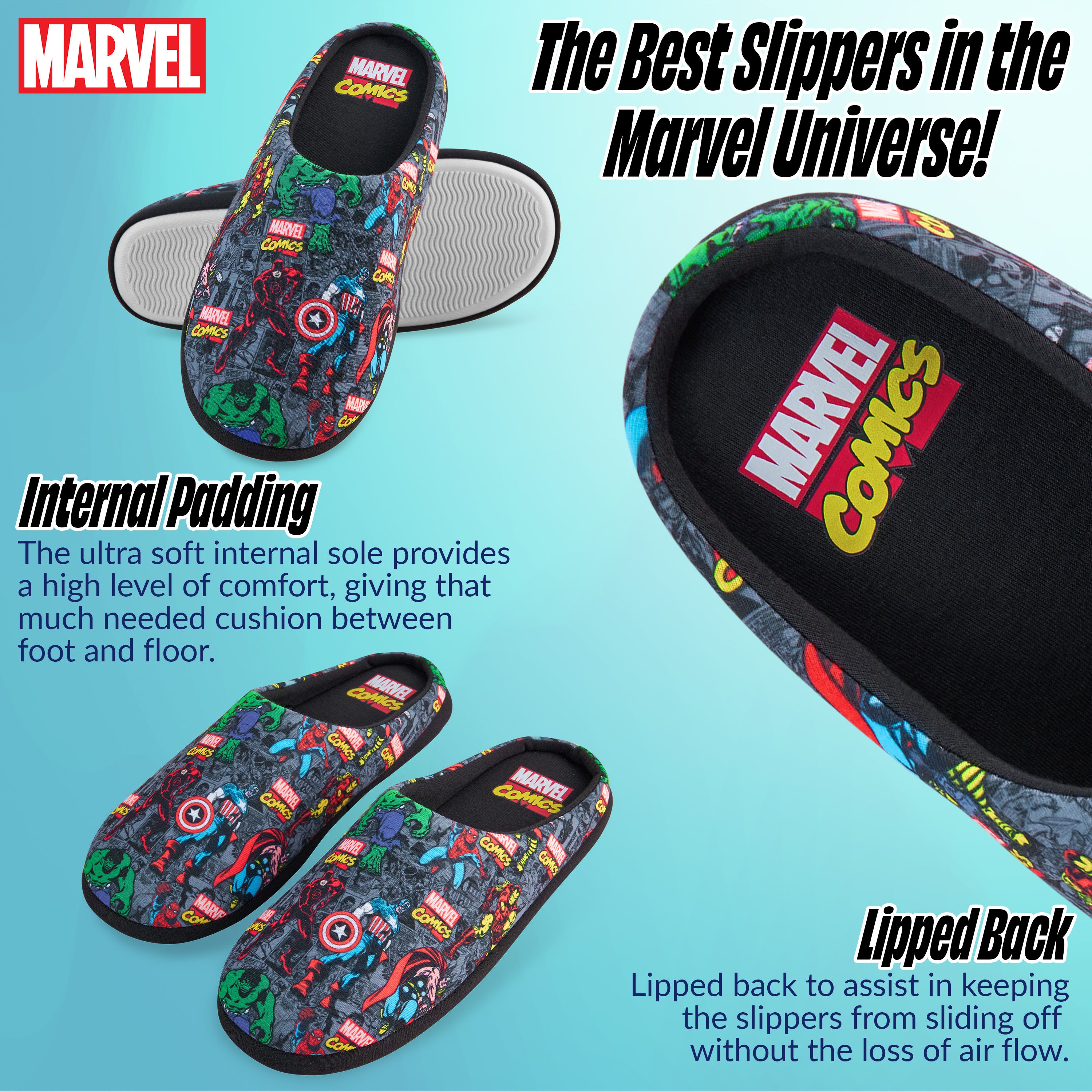 get-trend-men-marvel-avengers-mules-homme-multicolore image 4