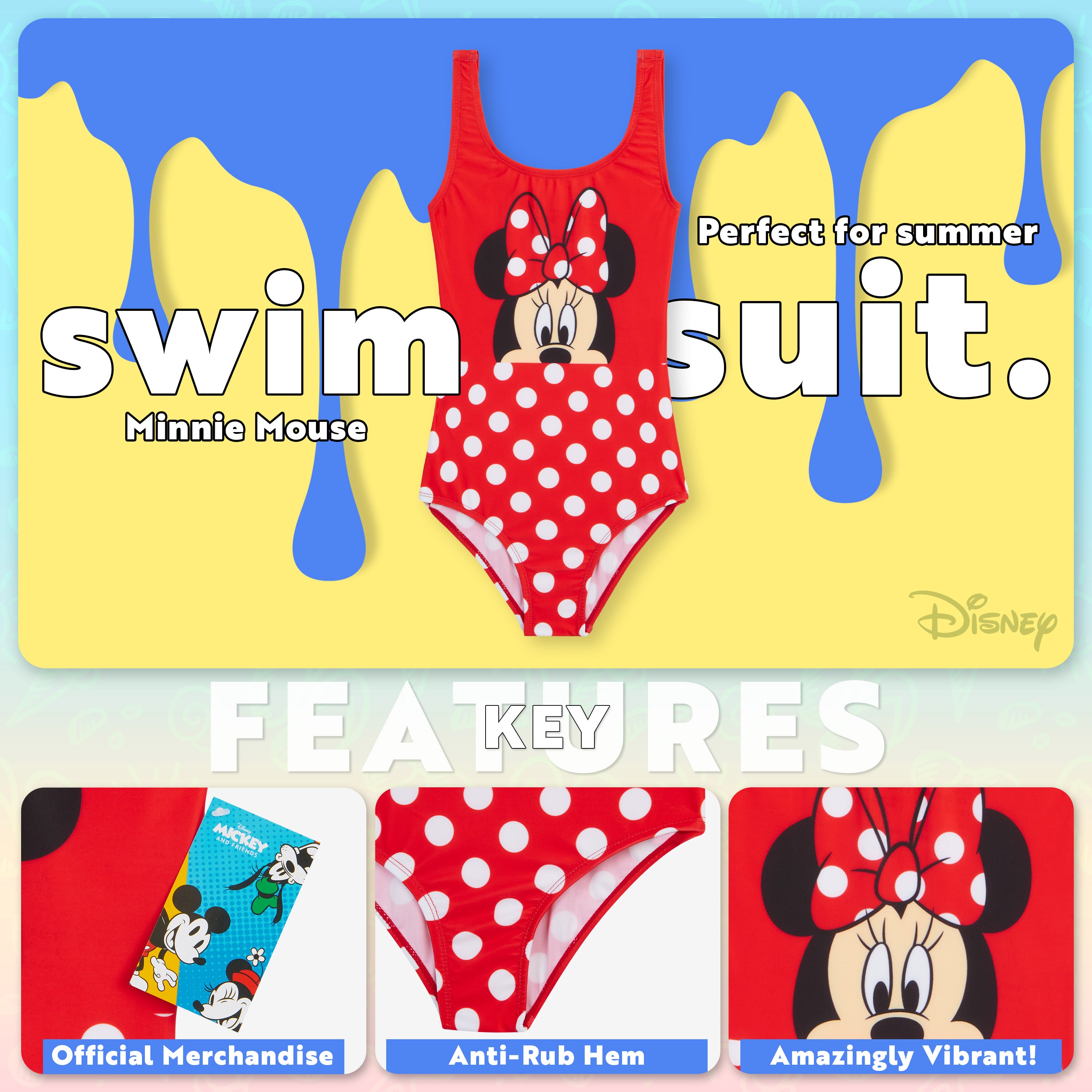 disney-minnie-maillot-de-bain-une-pi-ce-fille-minnie-2-3-ans image 3