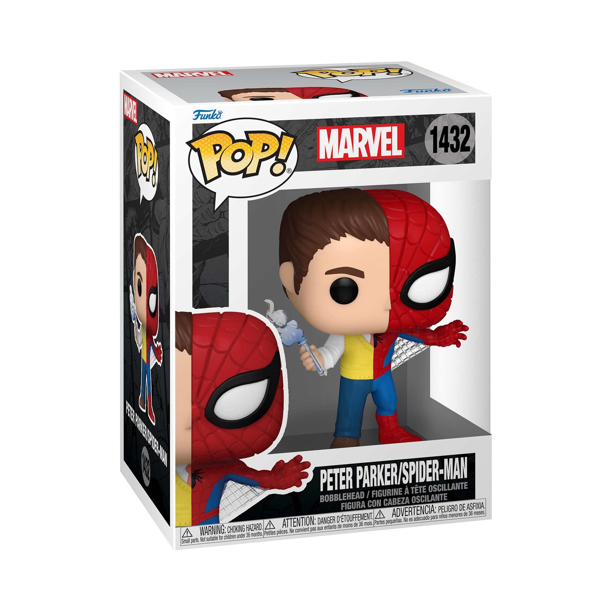 funko-pop-marvel-spider-man-parker-split-figurine-vinyle image 1