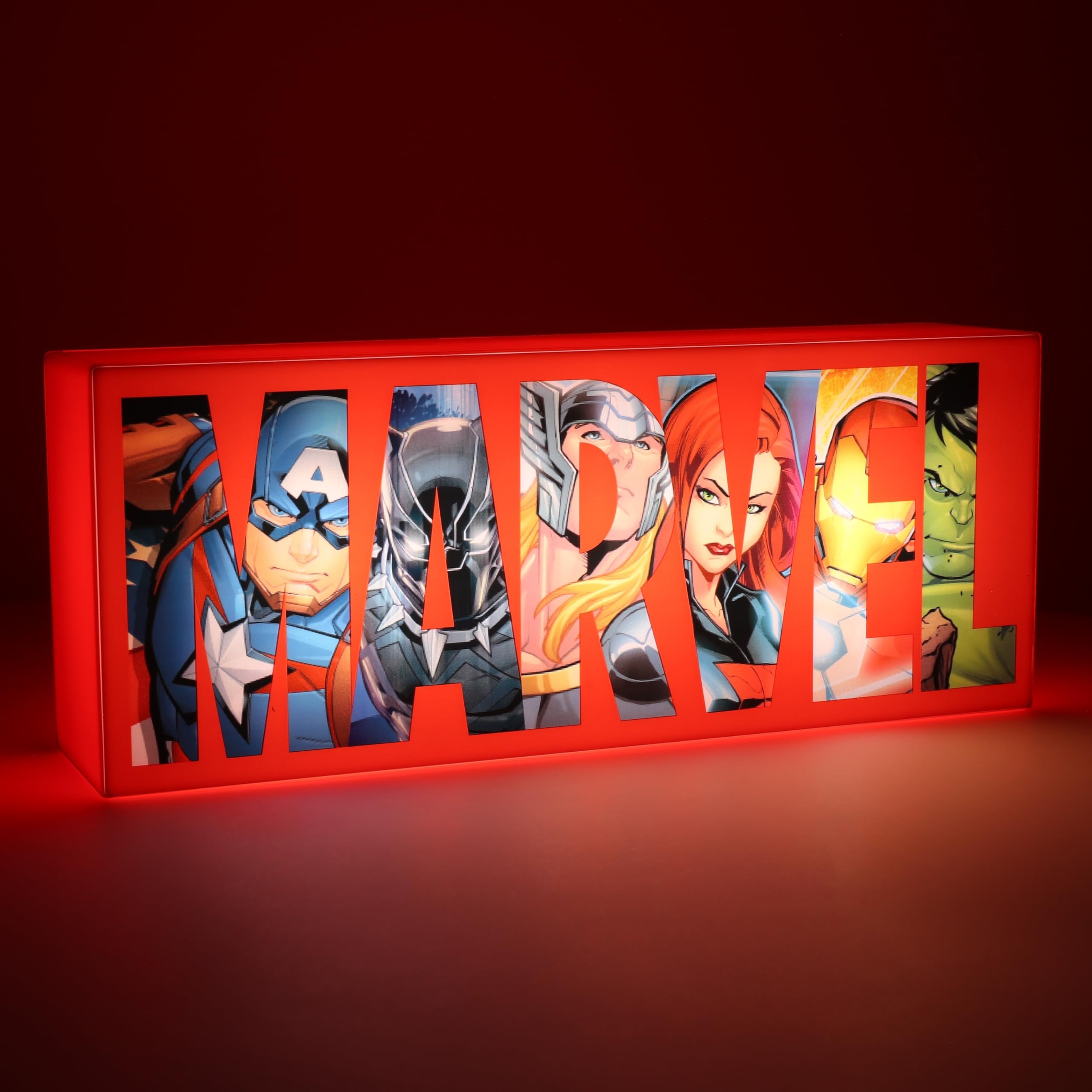 marvel-avengers-lampe-logo-lumineux-usb-piles-30-cm image 2