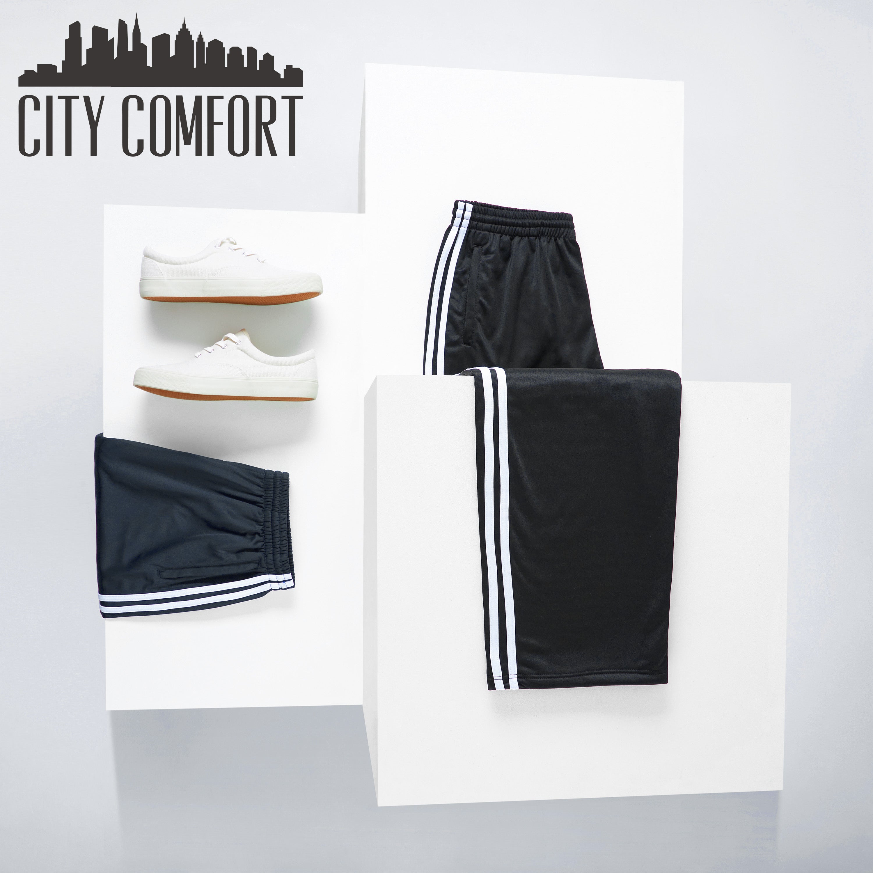 citycomfort-jogging-homme-poches-zip-noir-polyester image 3