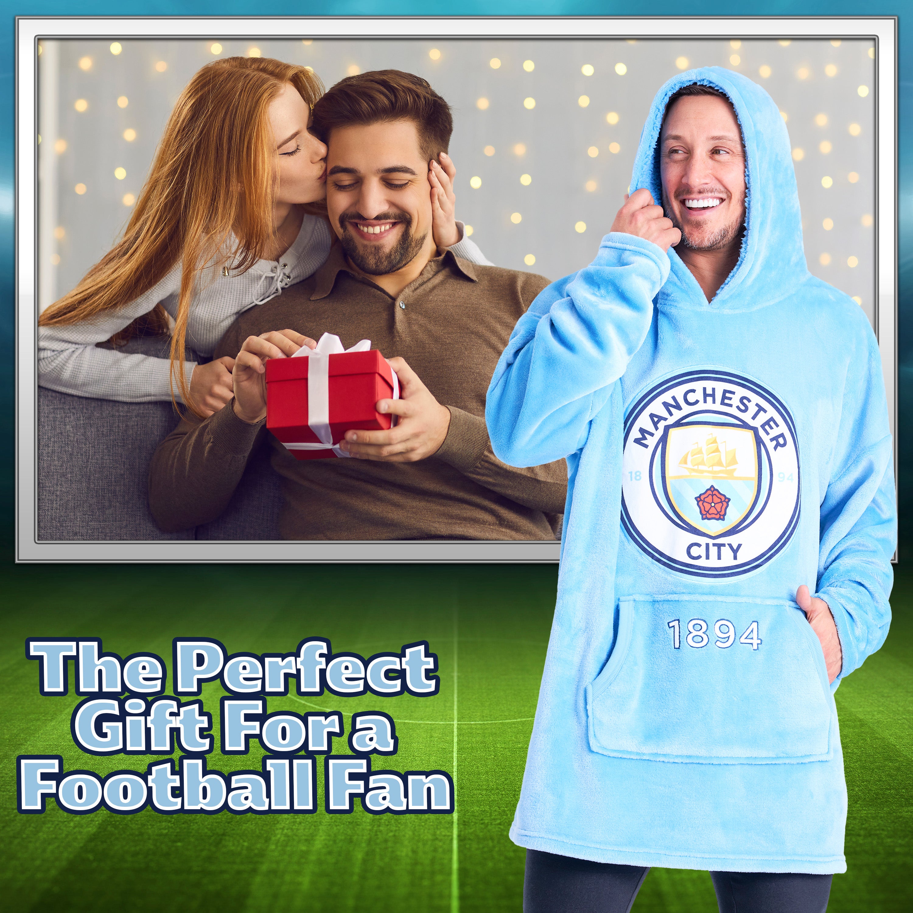 manchester-city-sweat-plaid-oversize-homme-polaire-bleu image 2