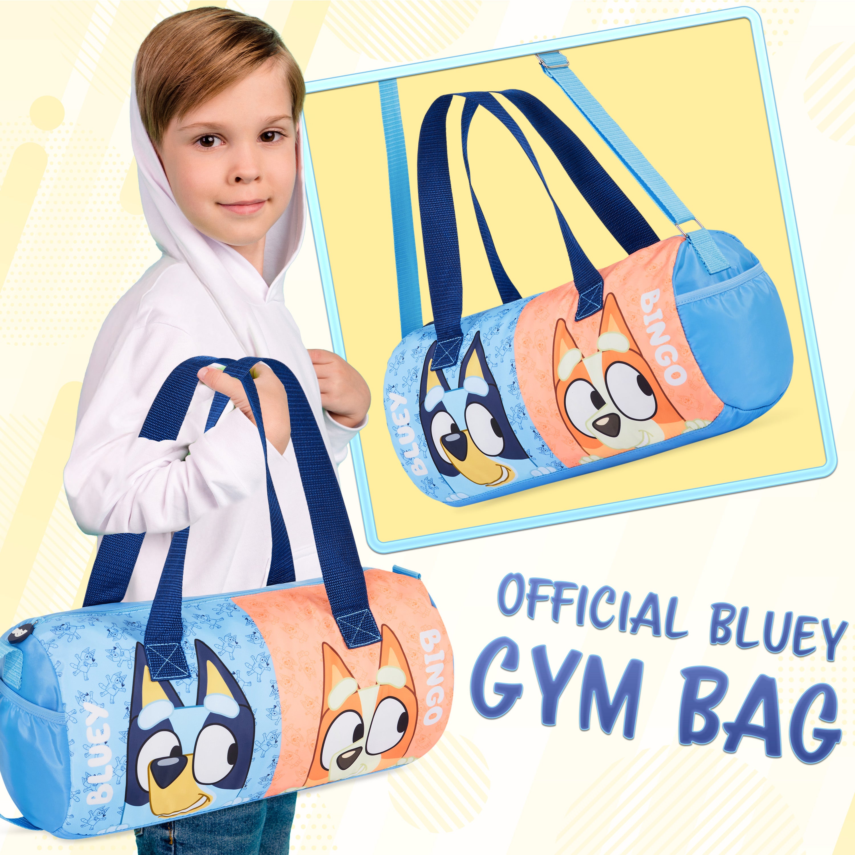 bluey-sac-de-sport-enfant-bleu-poches-zipp-es-40-cm image 3
