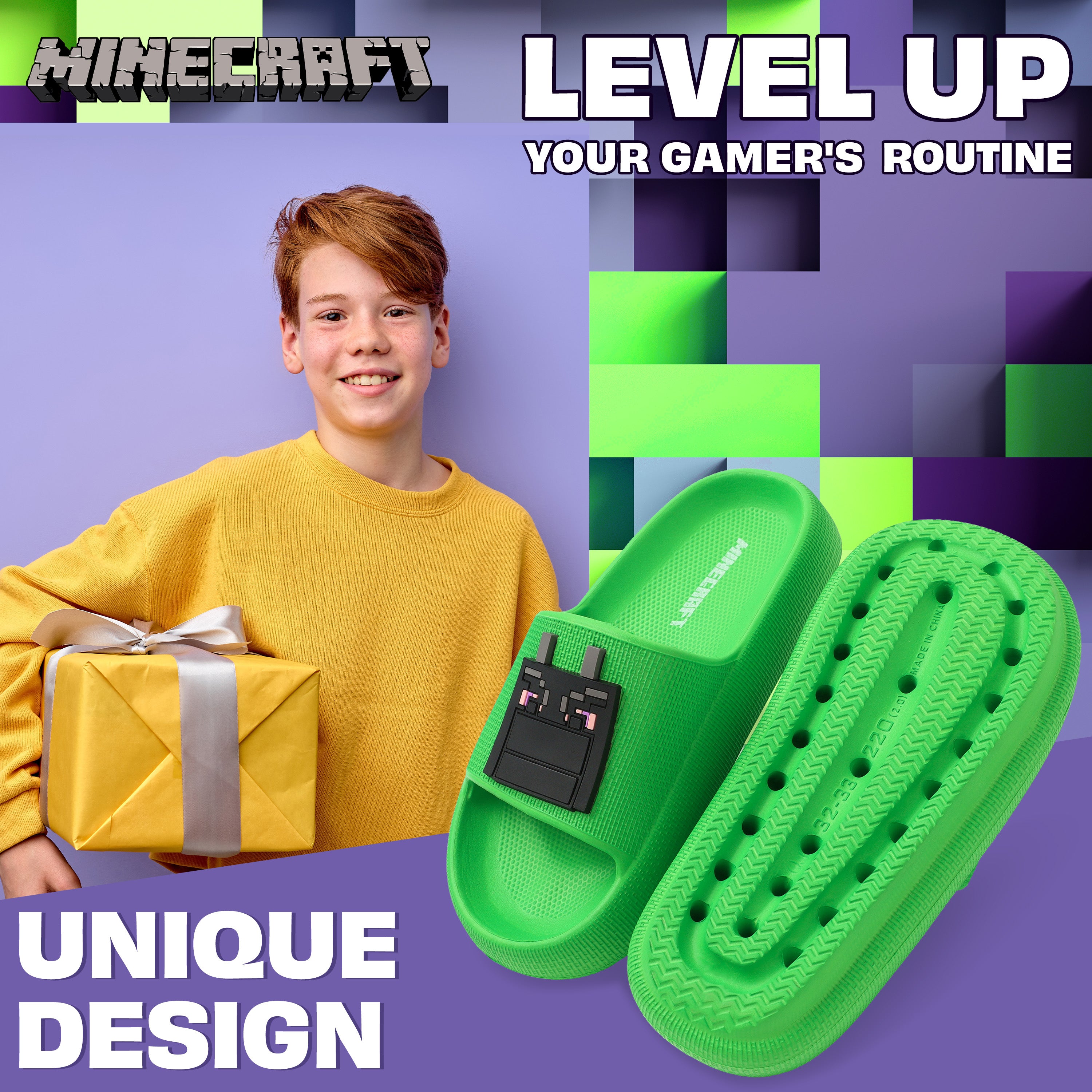 minecraft-claquettes-sliders-gar-on-creeper-piscine image 3
