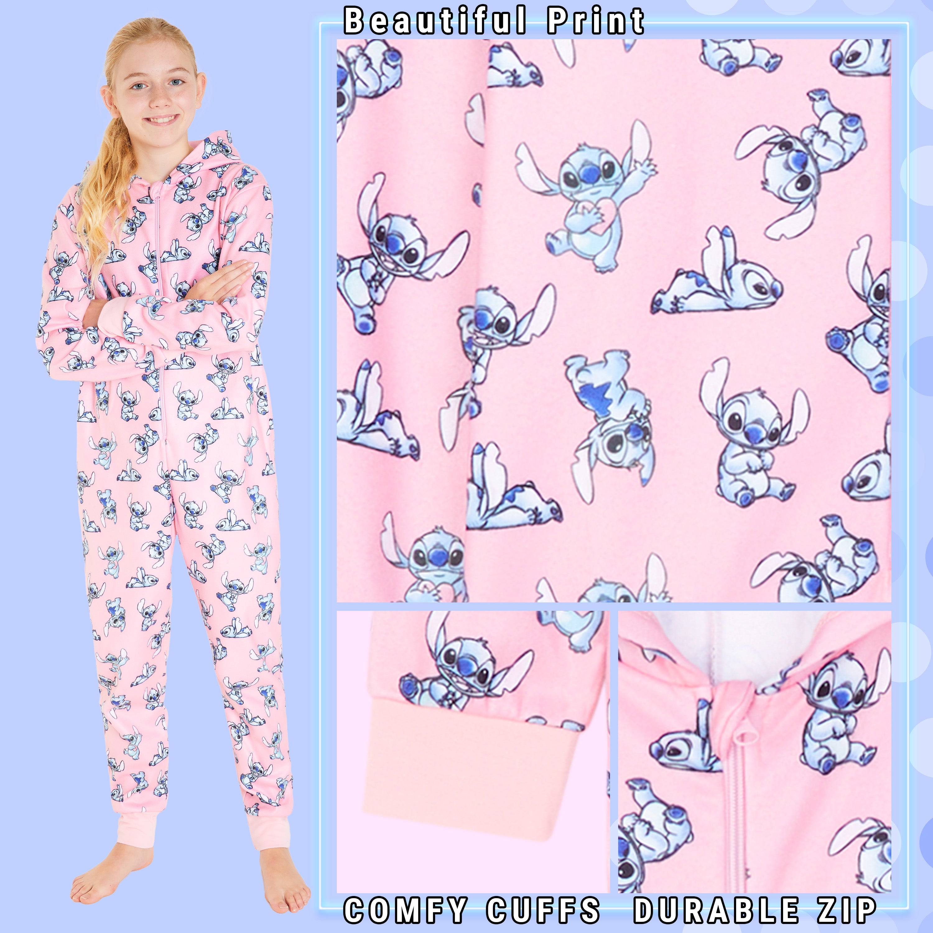 disney-grenouill-re-fille-stitch-rose-polaire-9-10-ans image 5