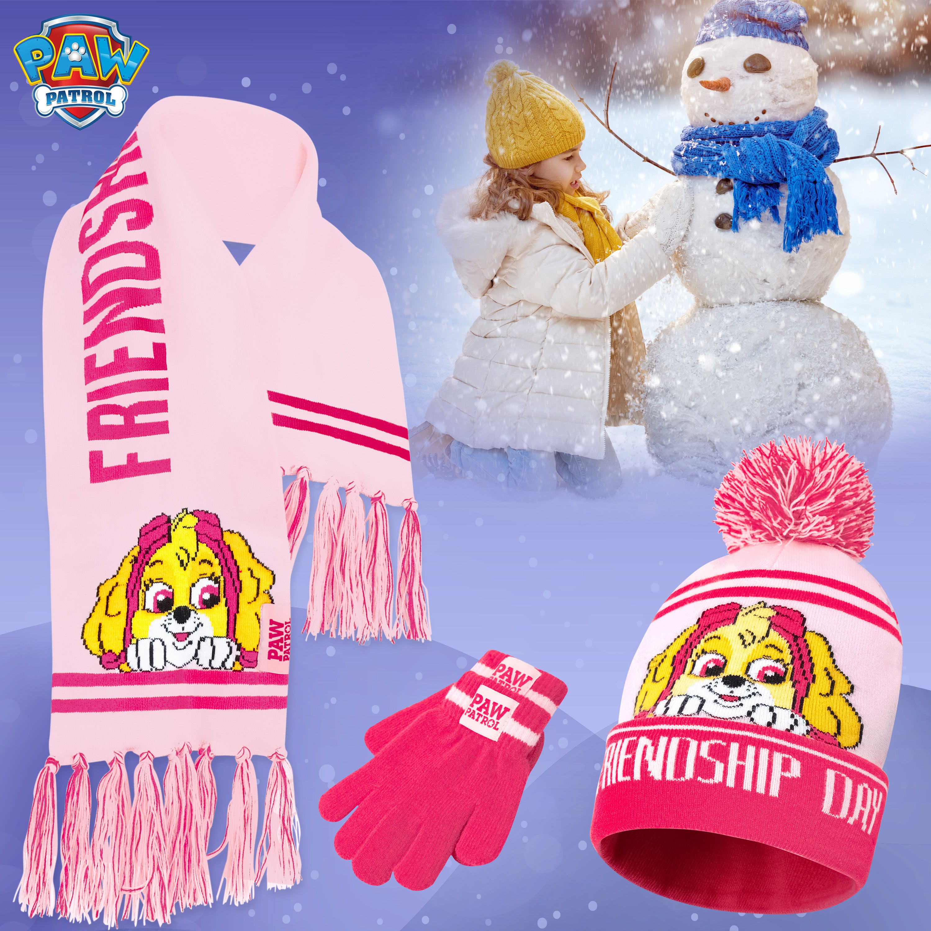 paw-patrol-bonnet-charpe-gants-fille-ensemble-hiver image 4