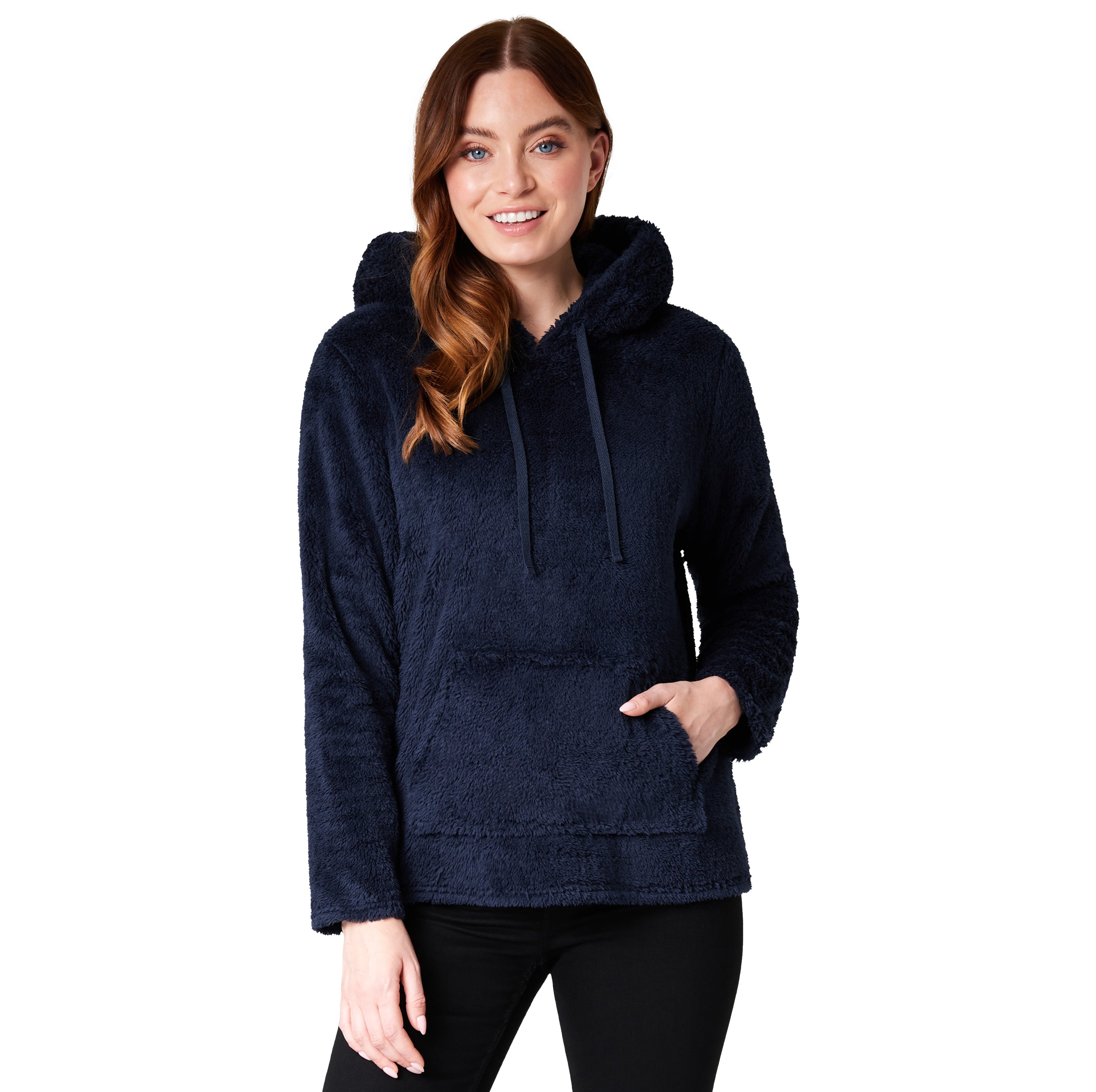 get-trend-women-citycomfort-sweat-capuche-femme-noir-polaire image 2