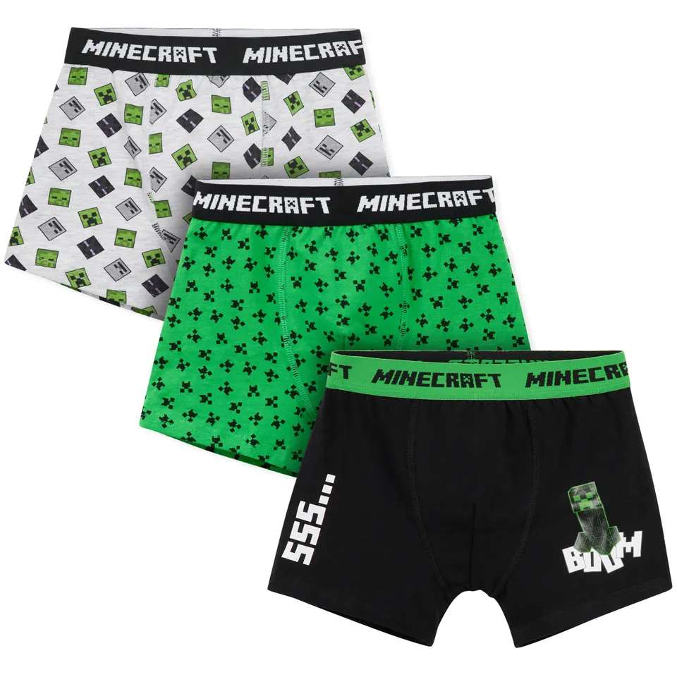 minecraft-boxer-gar-on-9-10-ans-lot-de-3-coton-gamer image 1