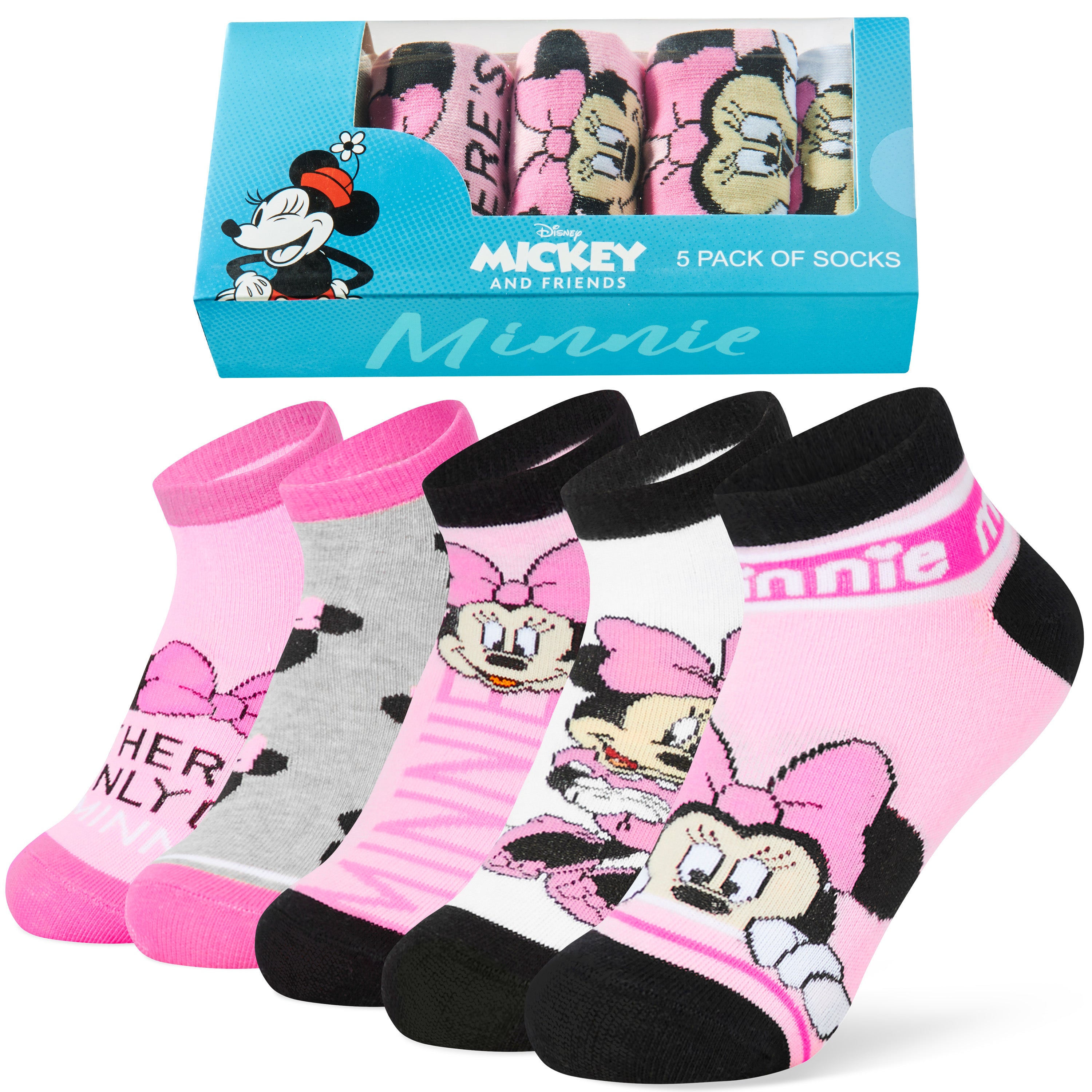 chaussettes-disney-fille-basses-coton-lot-de-5 image 1