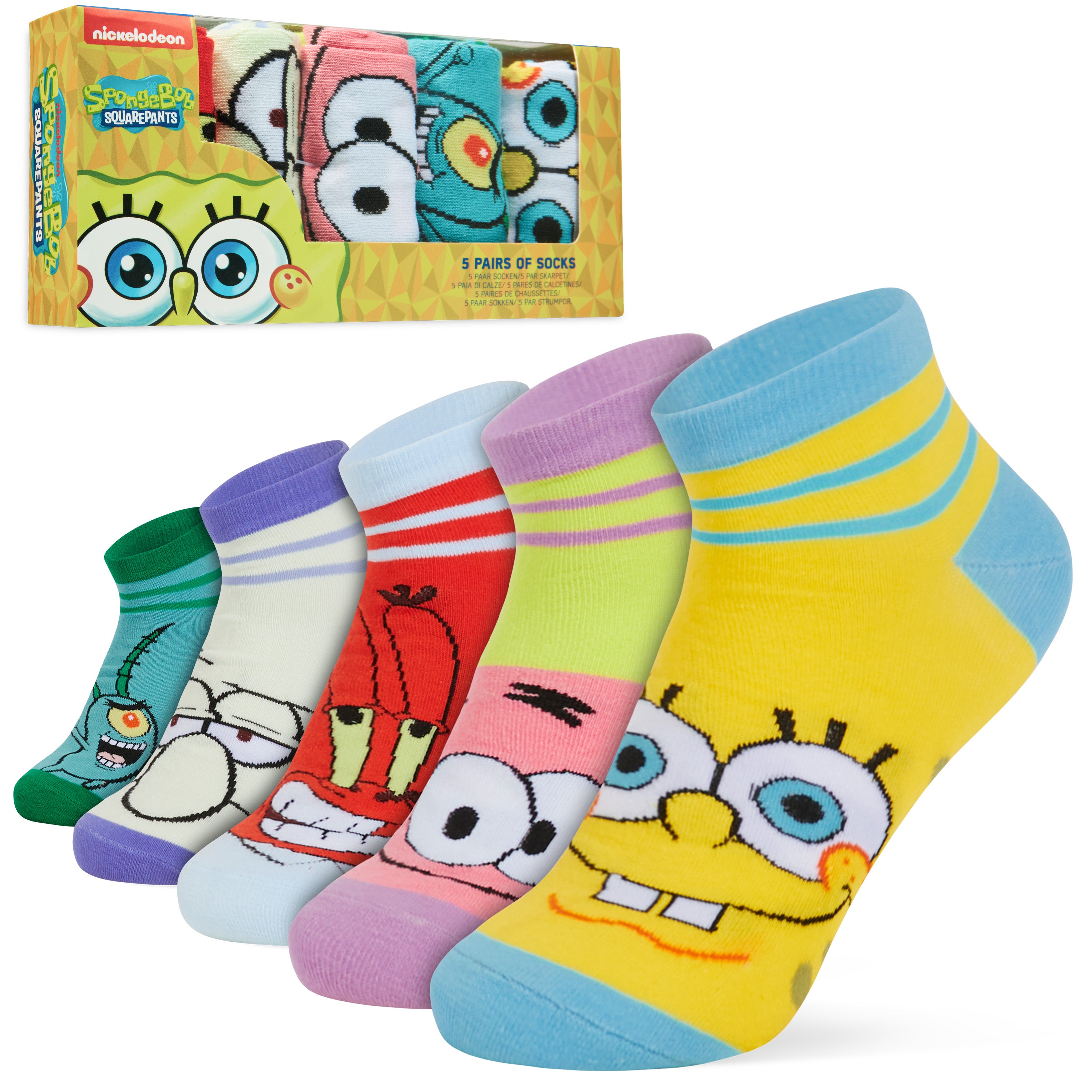 bob-l-ponge-chaussettes-homme-lot-5-cheville-coton image 1