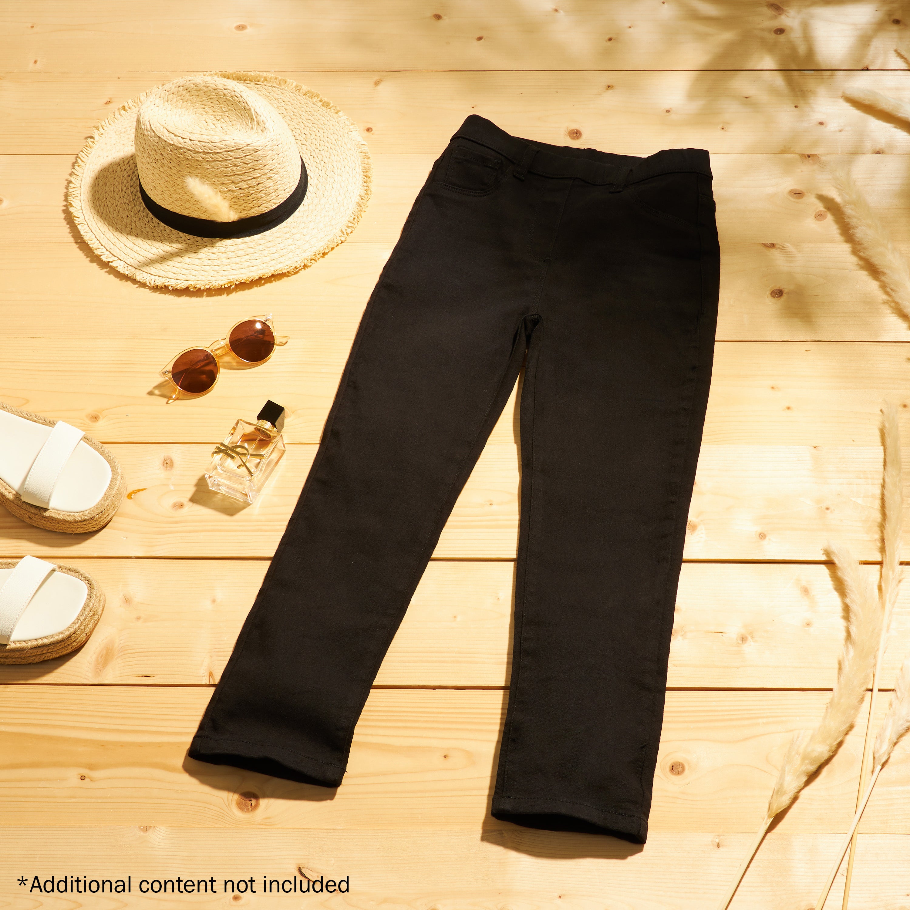 citycomfort-jegging-femme-court-3-4-noir-denim-stretch-taille-40 image 4