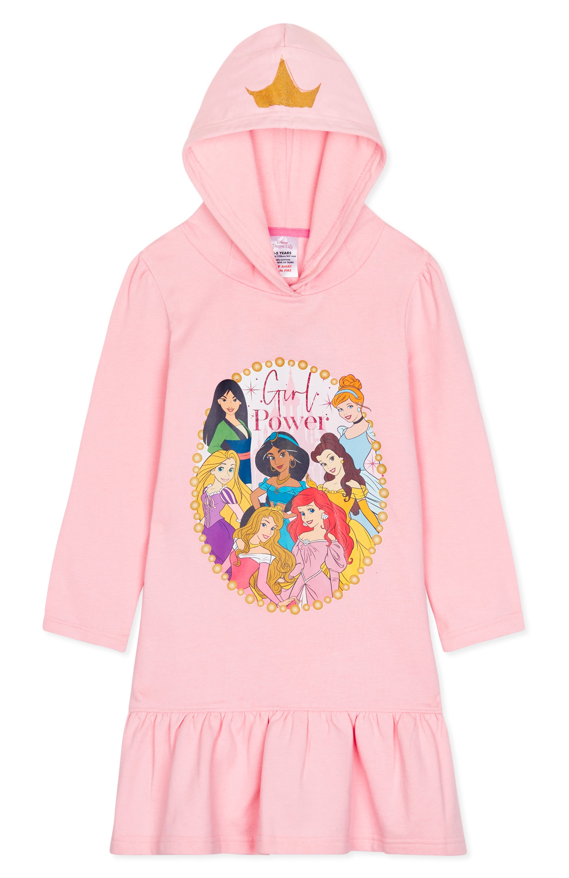 disney-princess-sweat-capuche-fille-coton-hoodie-robe image 1