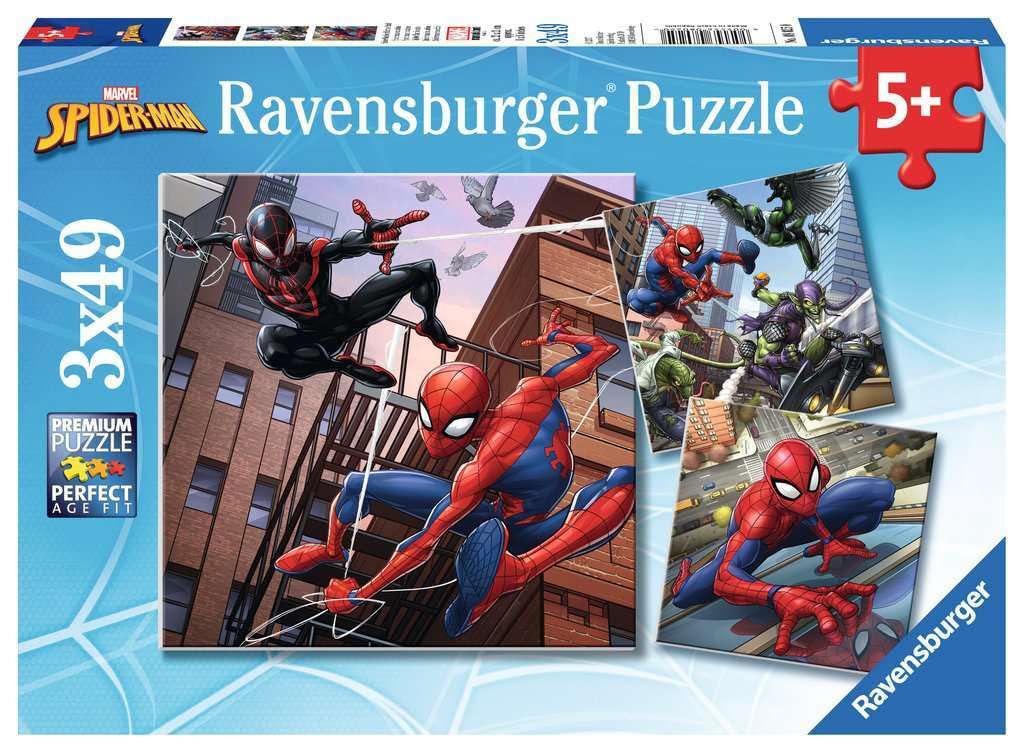 ravensburger-spider-man-en-action-puzzle-3x49-pi-ces-5-ans image 1