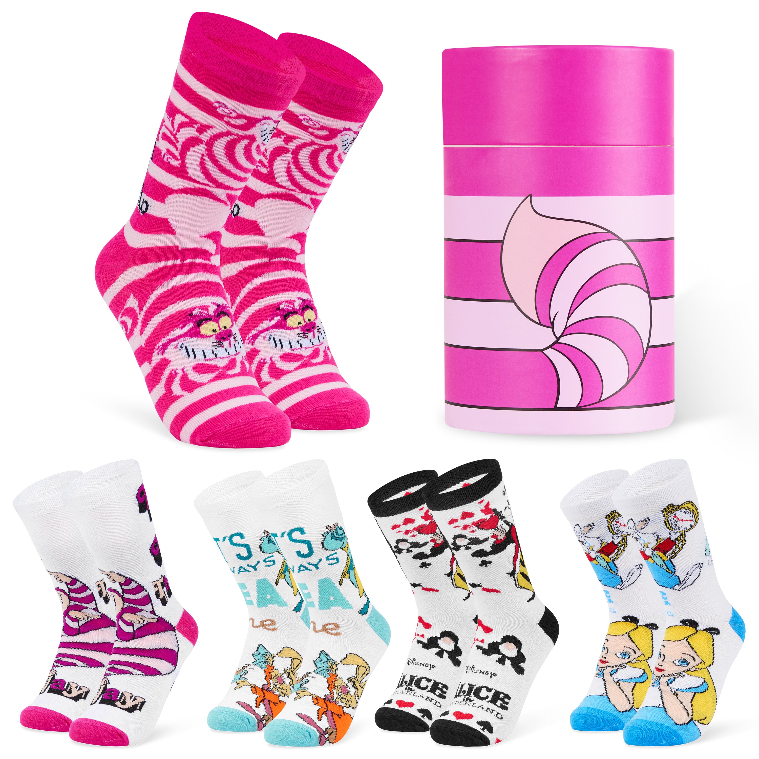disney-chaussettes-femme-lot-5-fantaisie-coton-douces image 1