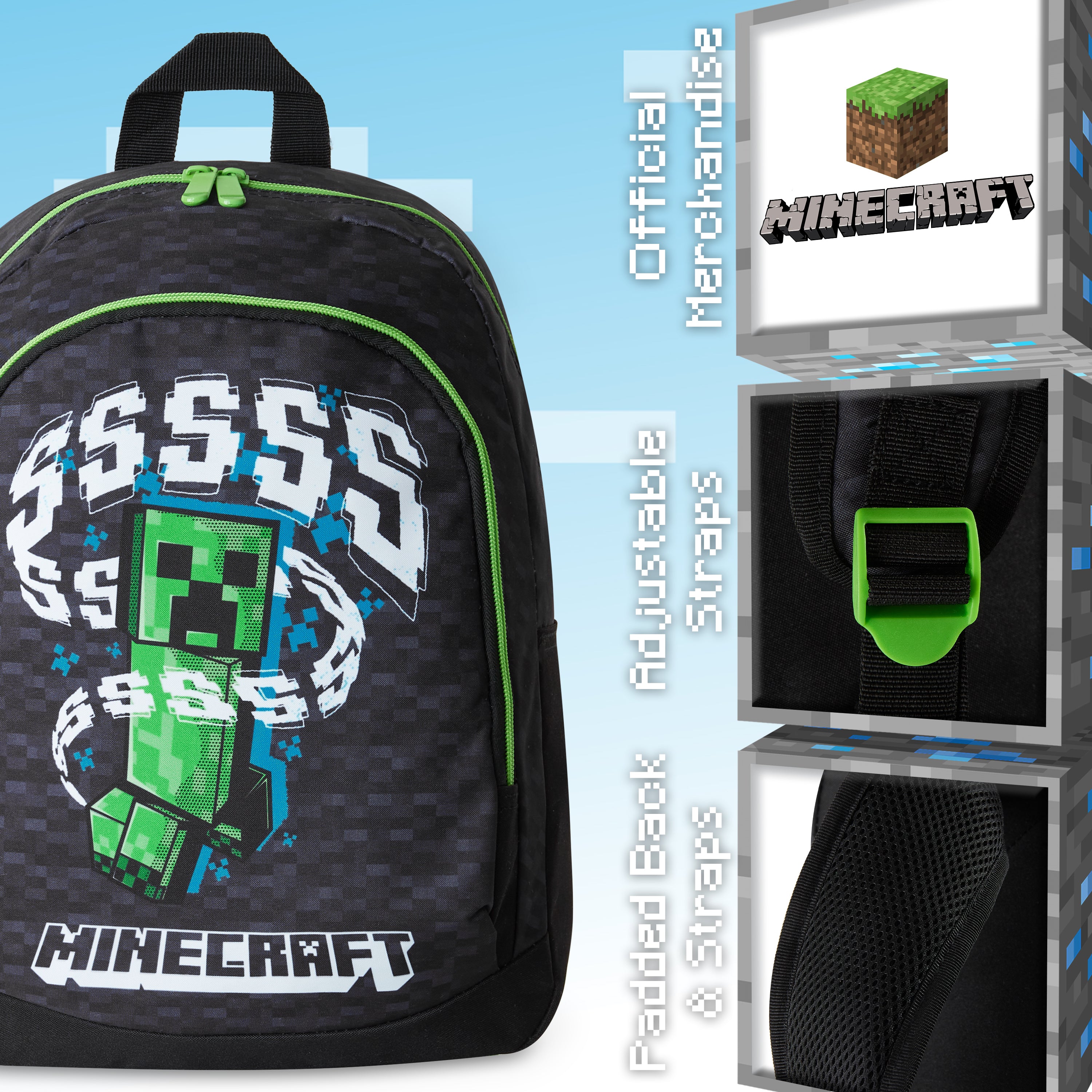 minecraft-sac-dos-enfant-poche-zipp-e-gamer-cole image 4