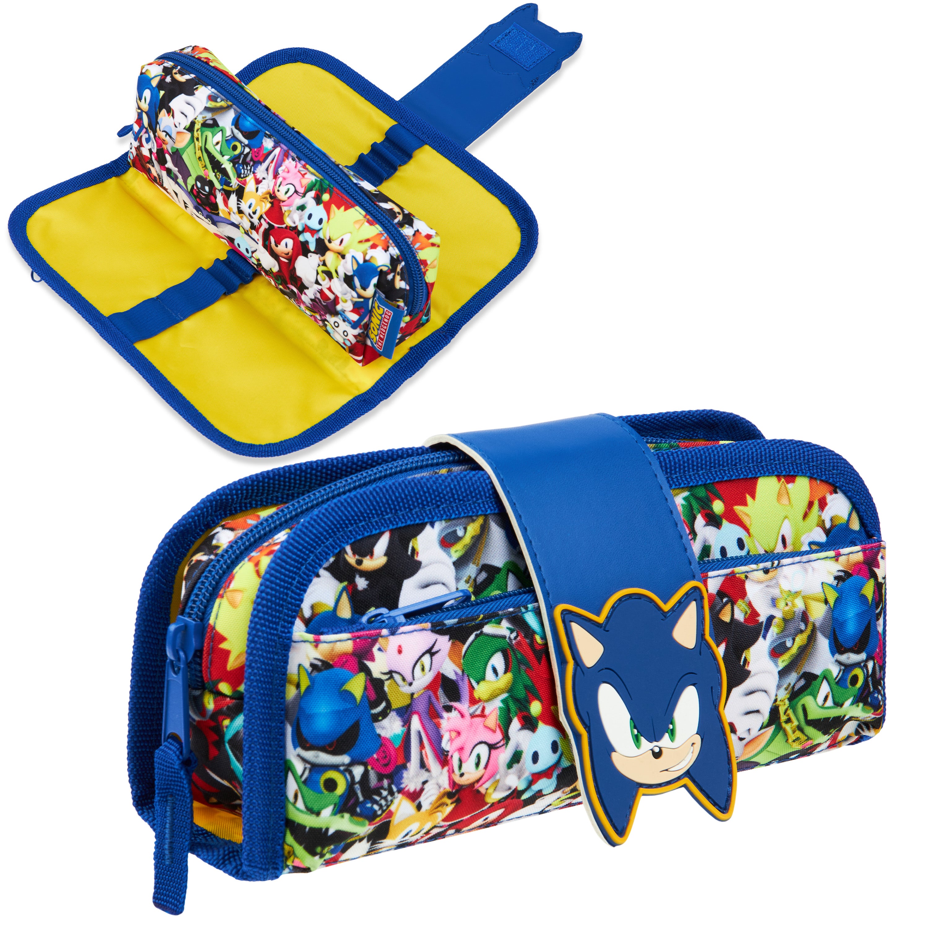 sonic-the-hedgehog-trousse-scolaire-2-en-1-compartiments image 1