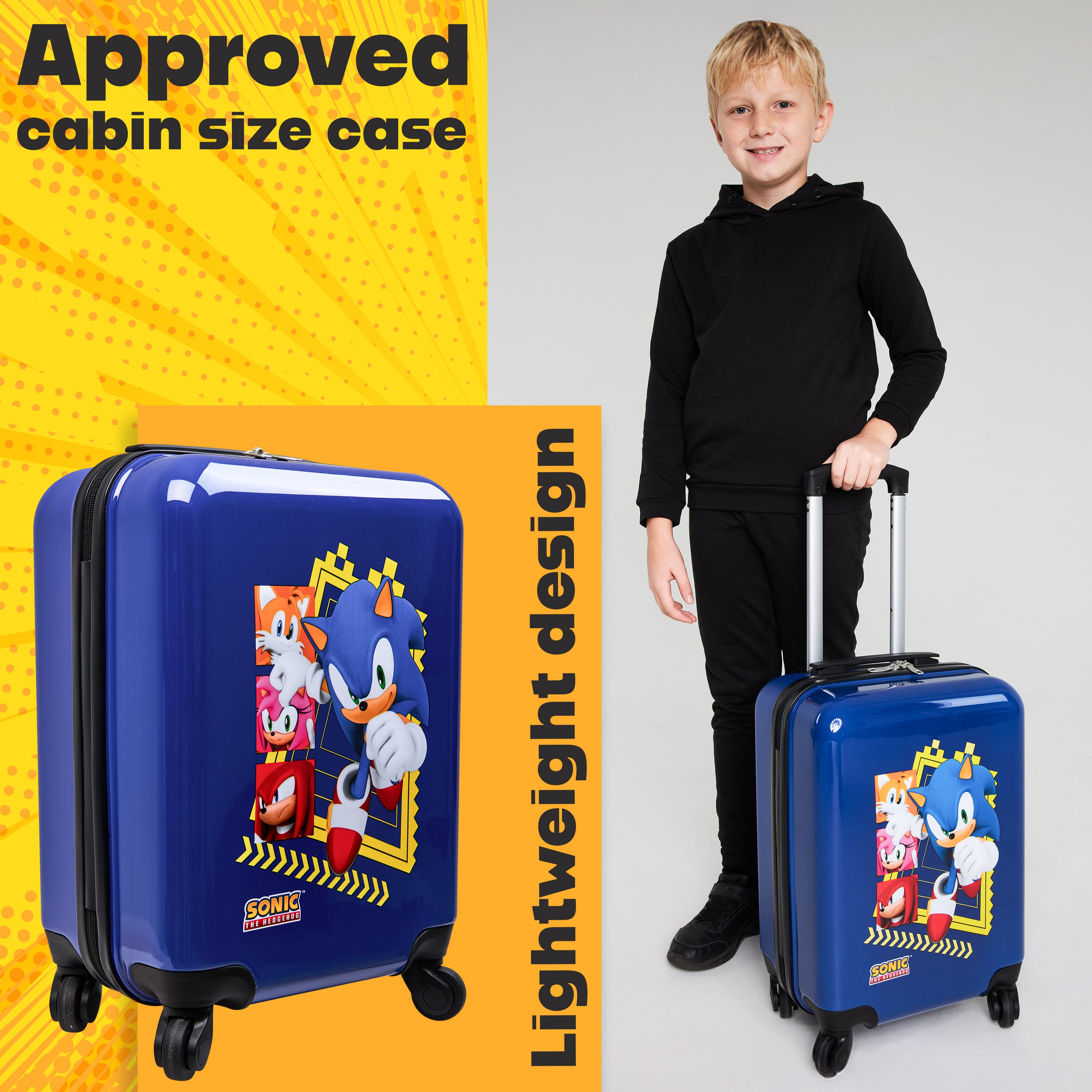 sonic-valise-cabine-enfant-30l-4-roues-gamer image 3