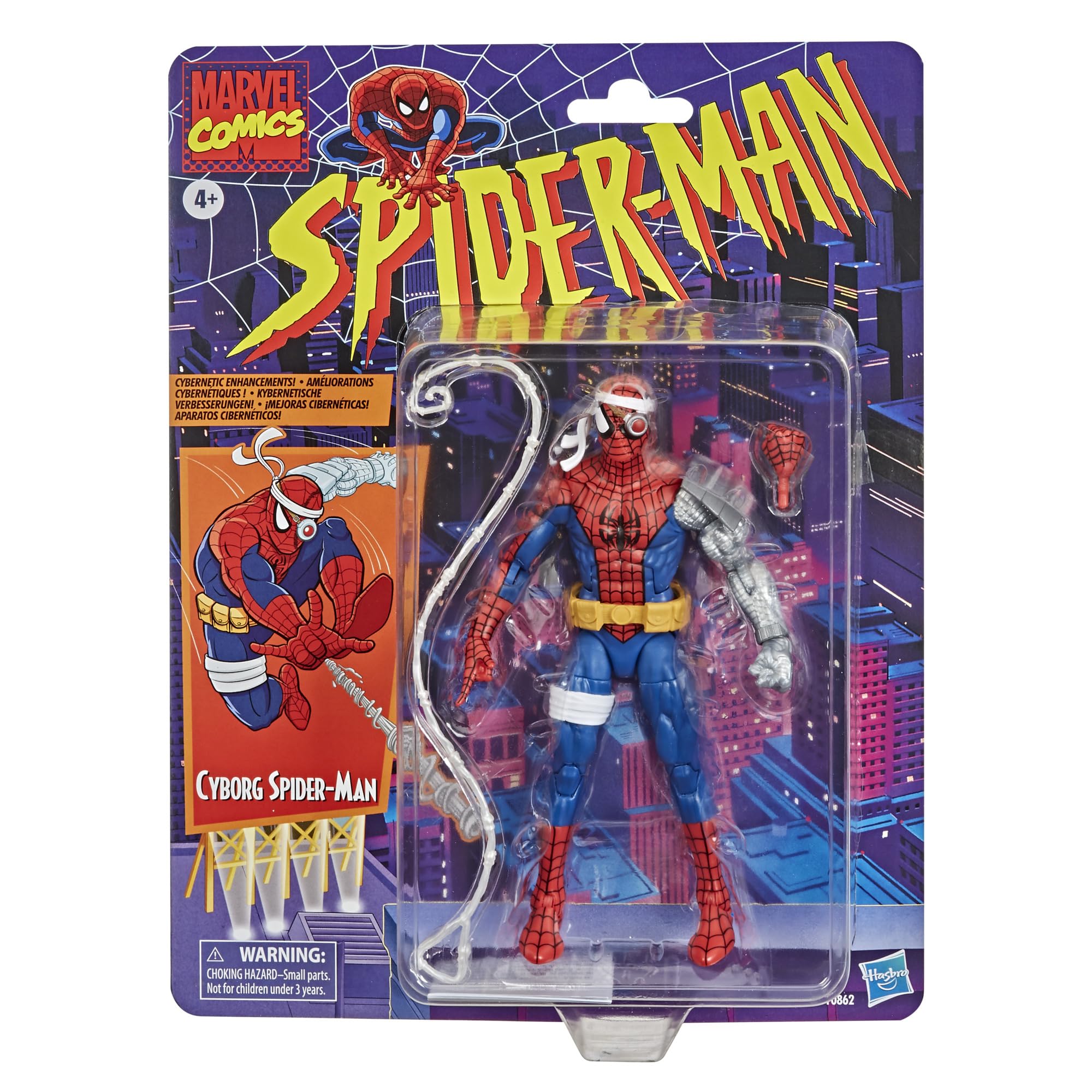 hasbro-marvel-legends-retro-cyborg-spider-man-figurine-15cm image 2