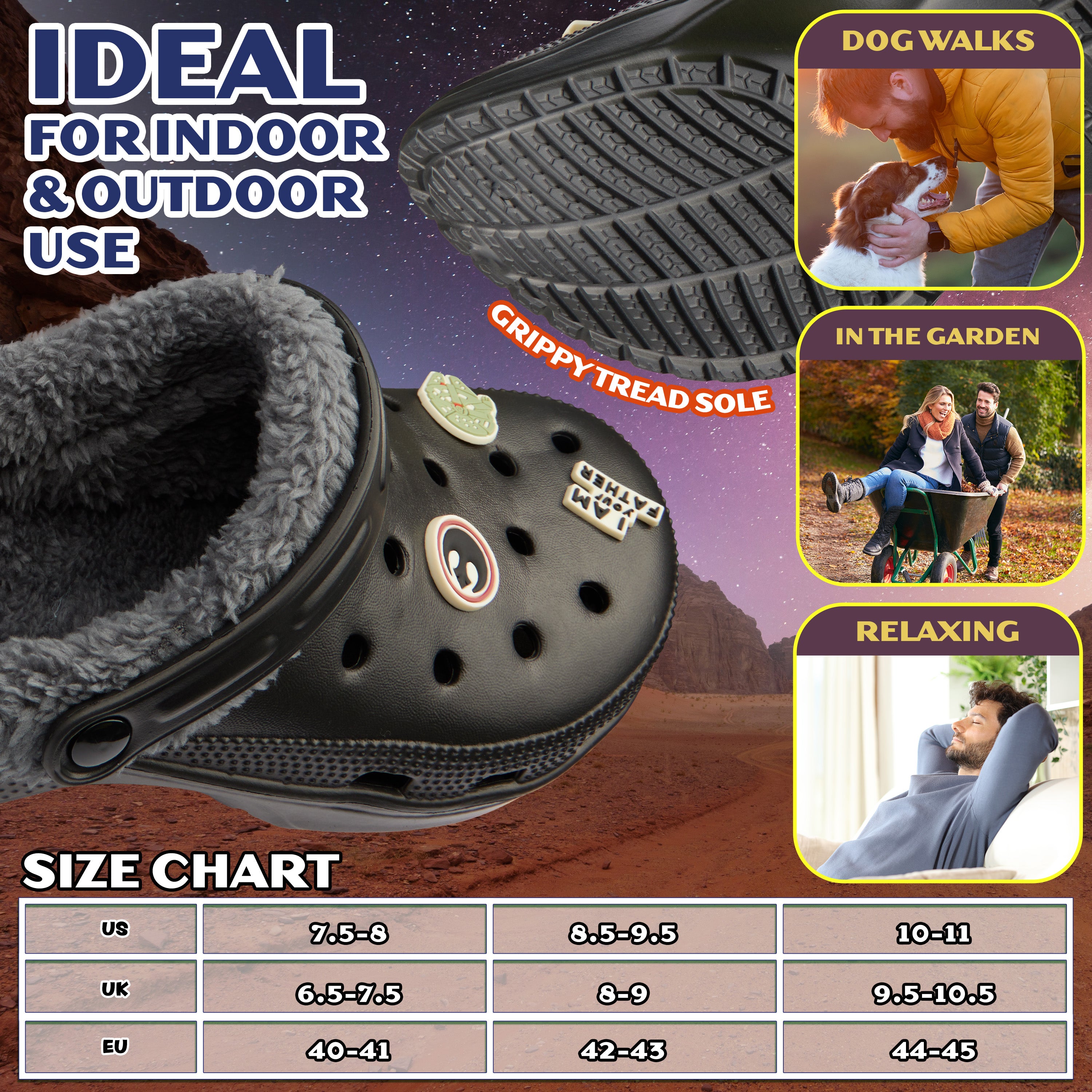 star-wars-sabots-homme-fourr-s-charms-hiver-slip-on image 6