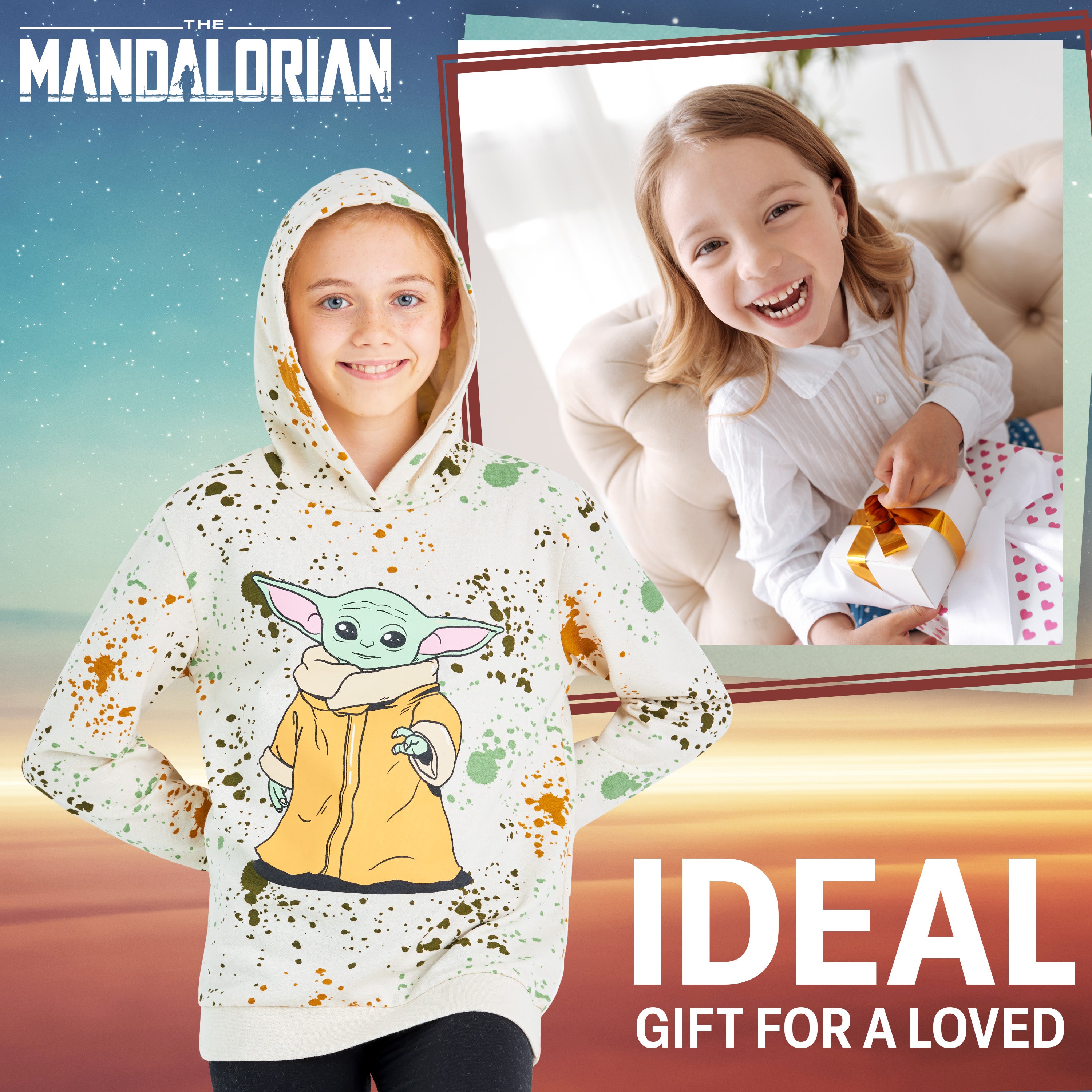 disney-baby-yoda-sweat-capuche-fille-9-10-ans-coton image 3
