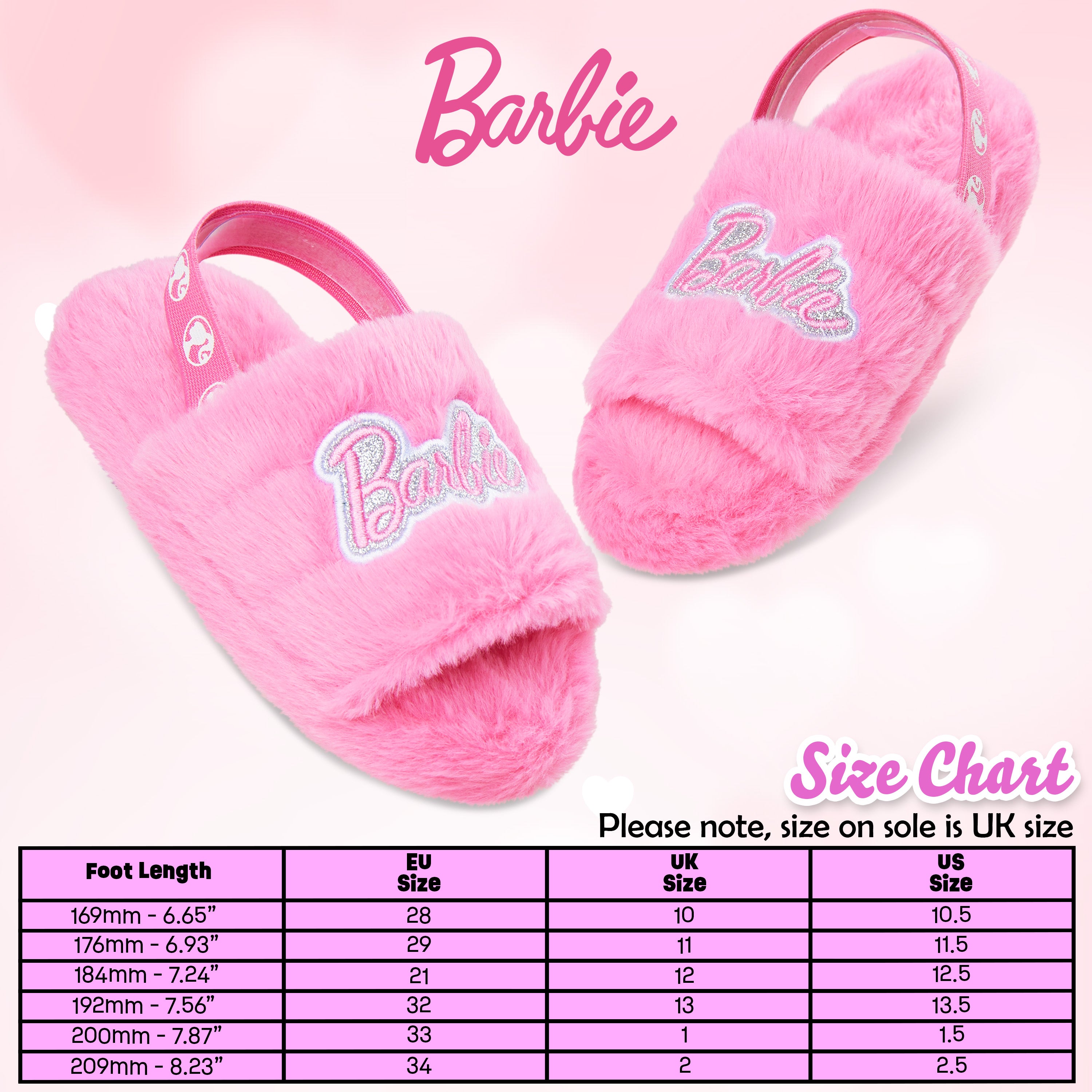 barbie-mules-fille-chaussons-duveteux-maison-tailles-enfant image 6