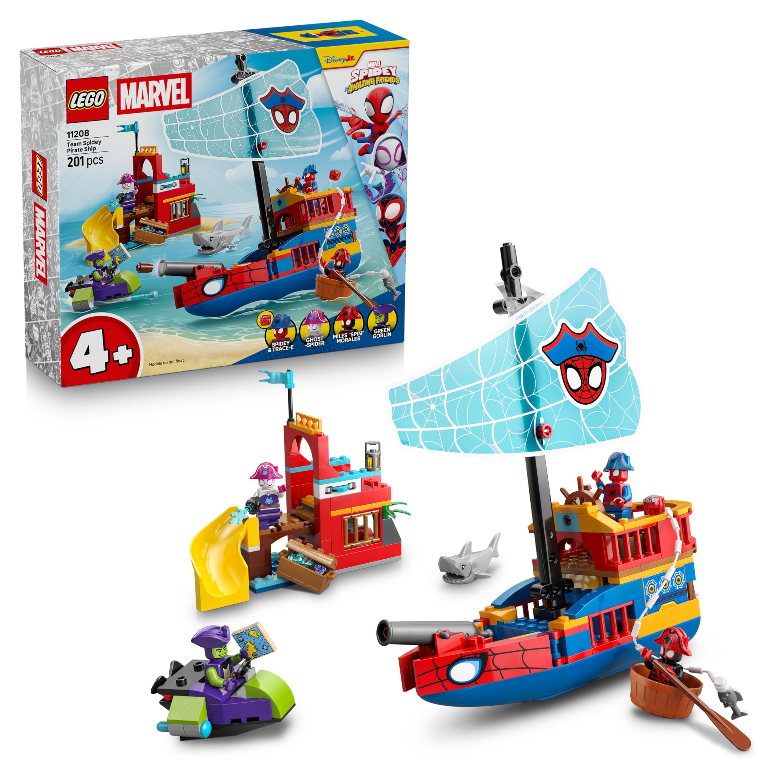 lego-marvel-spidey-11208-bateau-pirate-quipe-spidey-201-pi-ces image 1