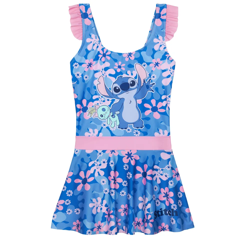 disney-stitch-maillot-de-bain-fille-une-pi-ce-jupe-11-12-ans image 1