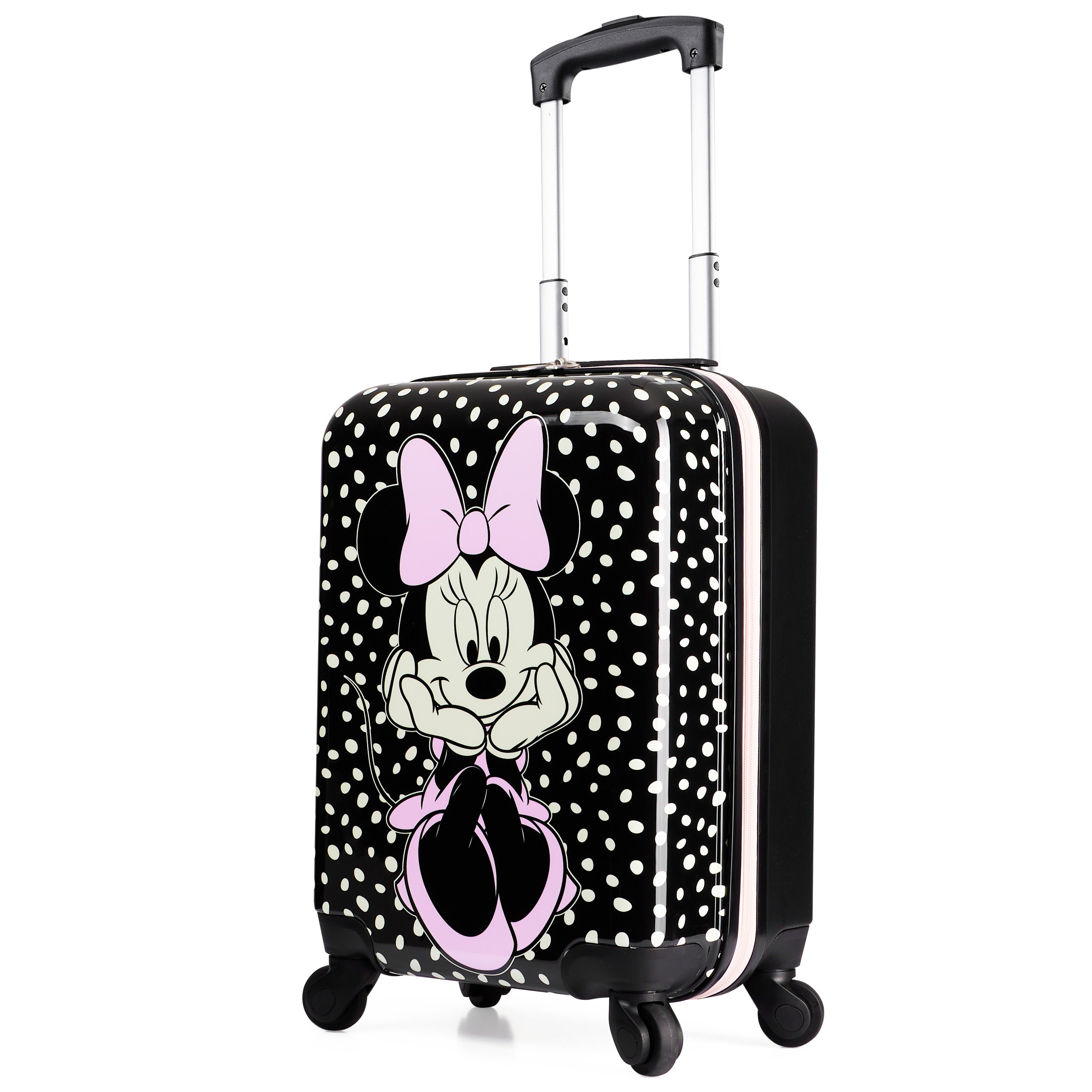 get-trend-girls-disney-minnie-valise-cabine-enfant-noire-roulettes image 1
