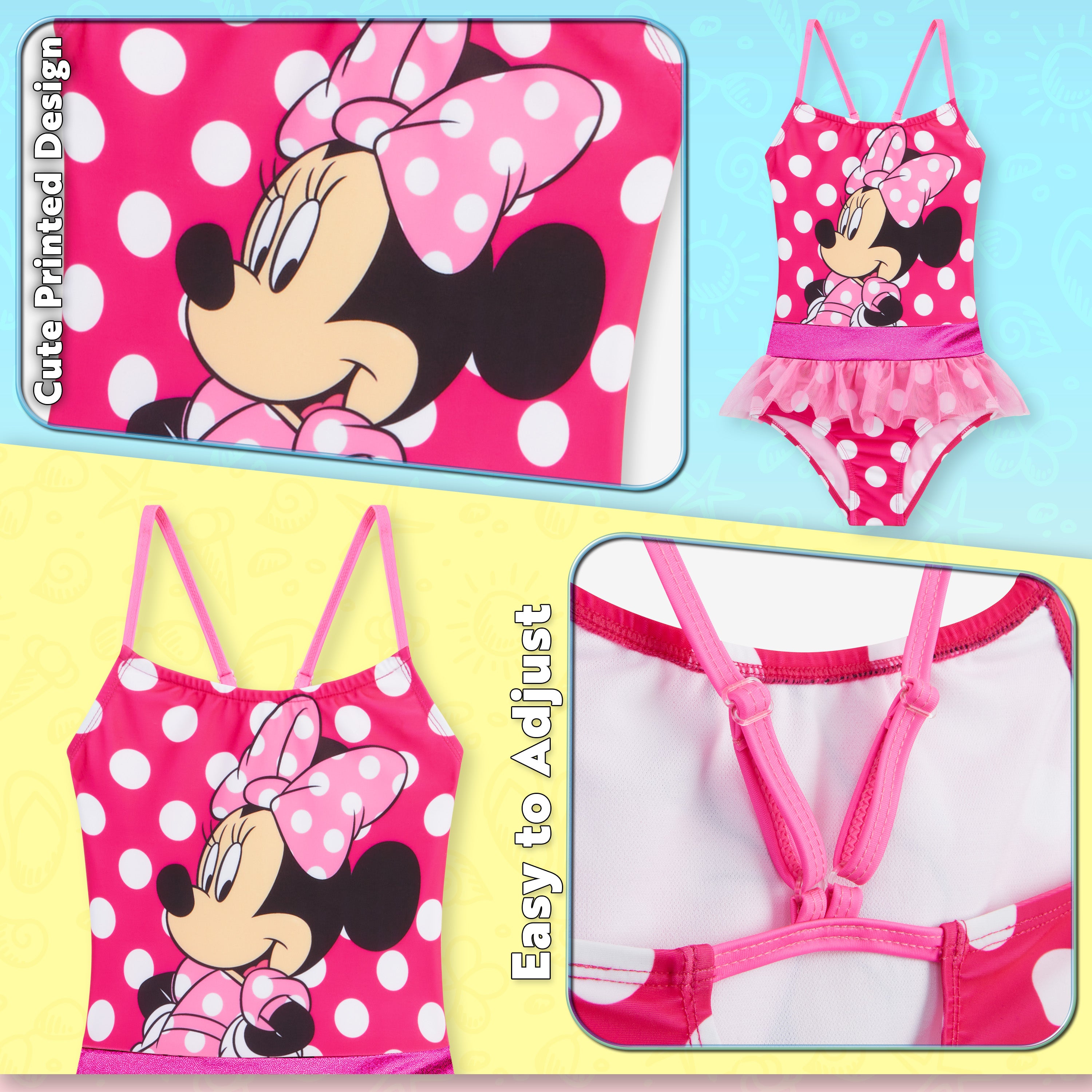 disney-minnie-mouse-maillot-de-bain-fille-1-pi-ce-piscine image 5