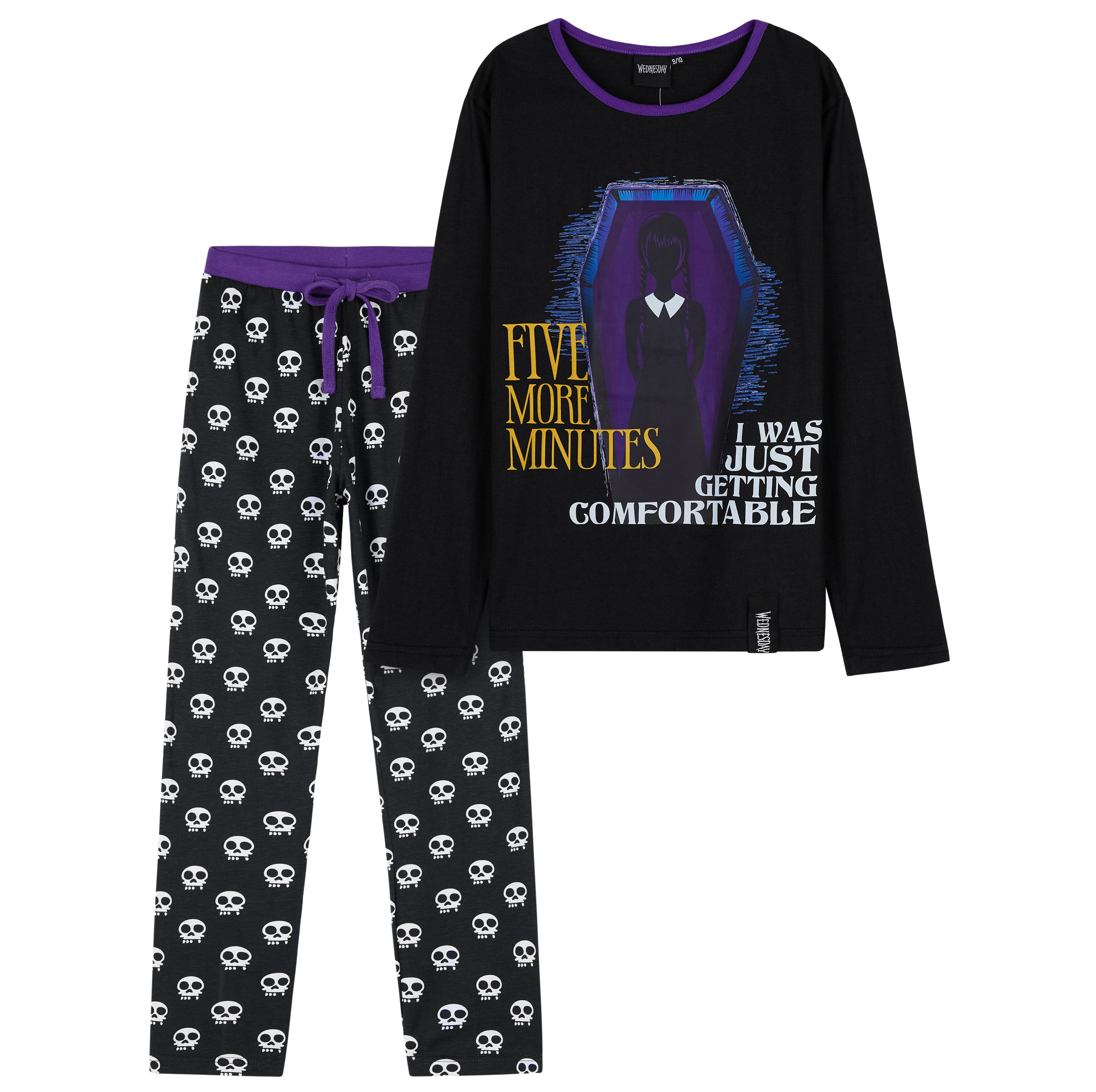 get-trend-wednesday-pyjama-fille-ensemble-coton-skull image 1