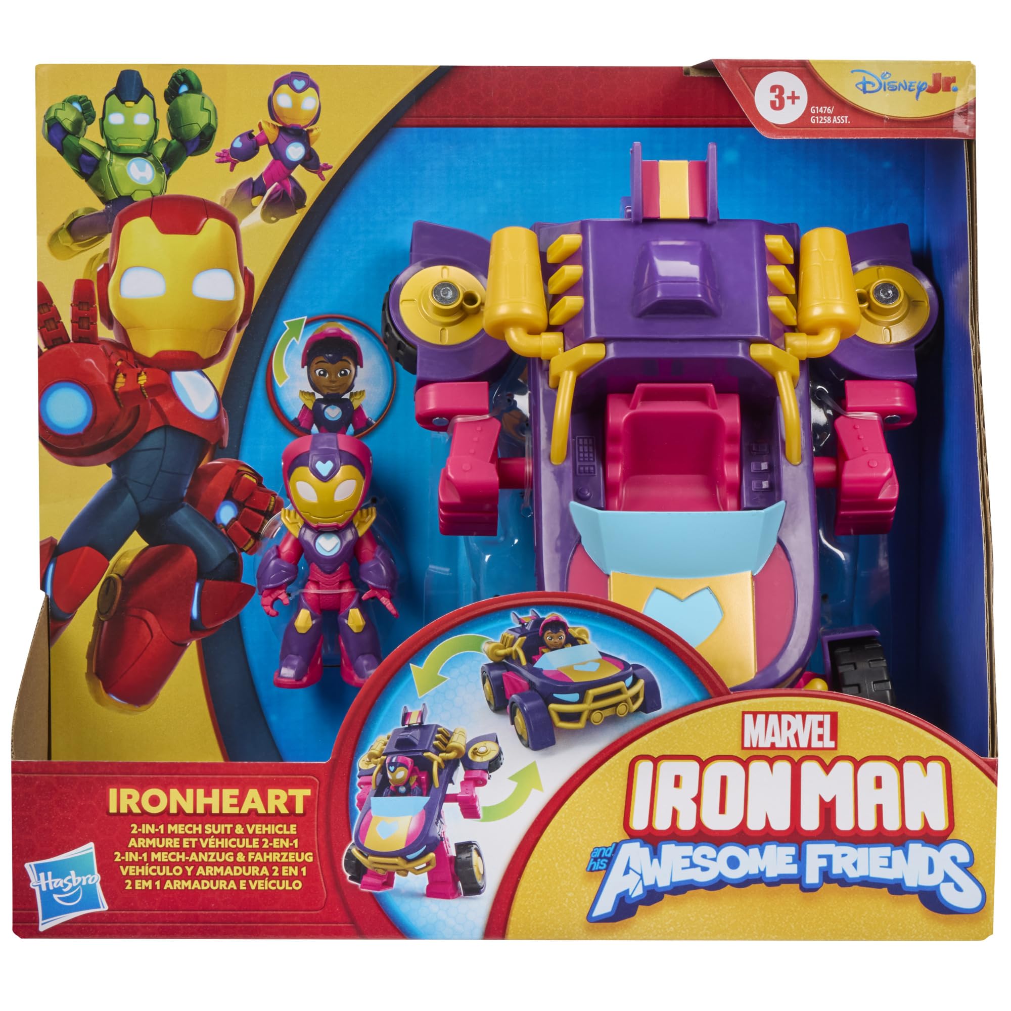 marvel-ironheart-figurine-v-hicule-mecha-2-en-1-7-5-cm image 2