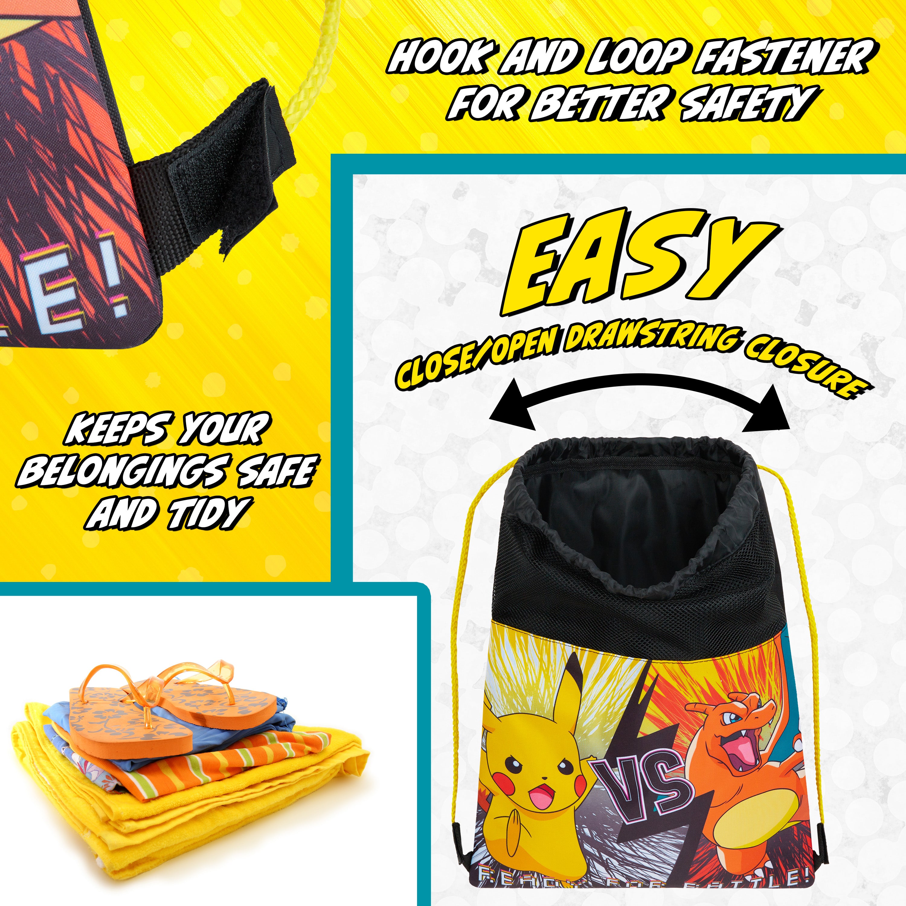 pok-mon-sac-piscine-enfant-cordon-pikachu-natation-sport image 5