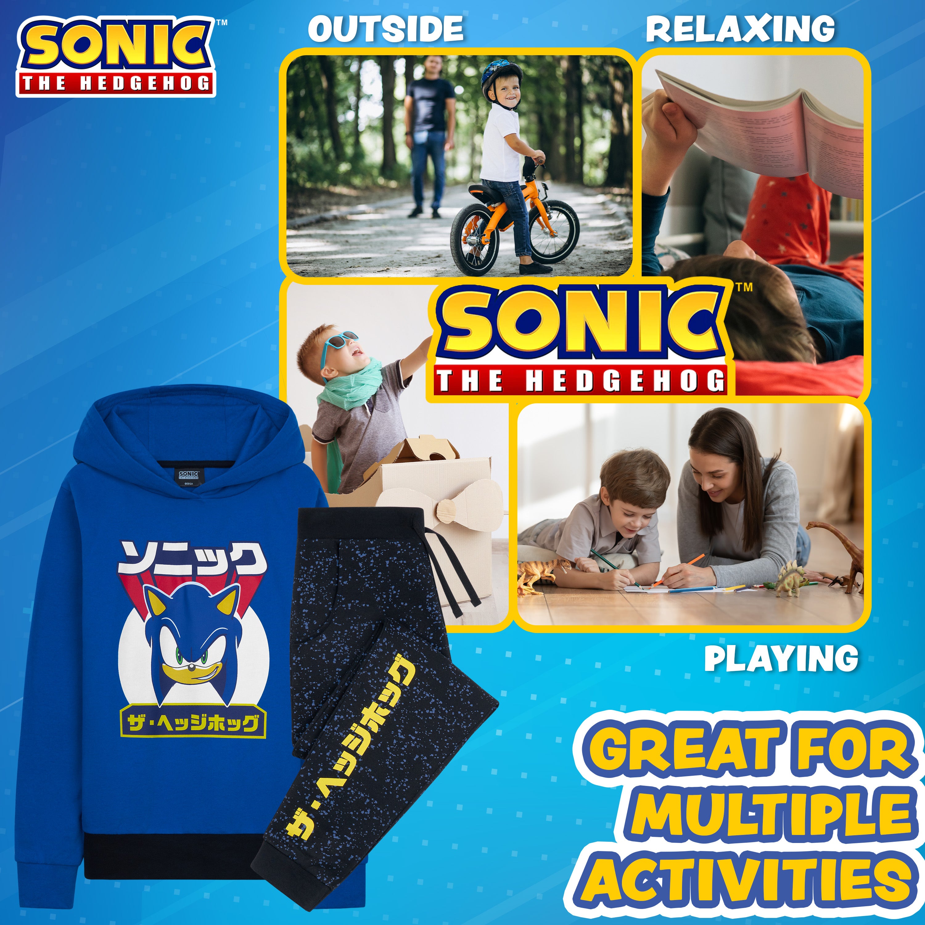 sonic-surv-tement-gar-on-hoodie-jogging-4-12-ans image 3