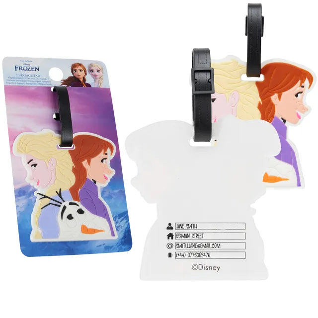 disney-frozen-anna-et-elsa-tiquette-bagage-pvc-souple image 1