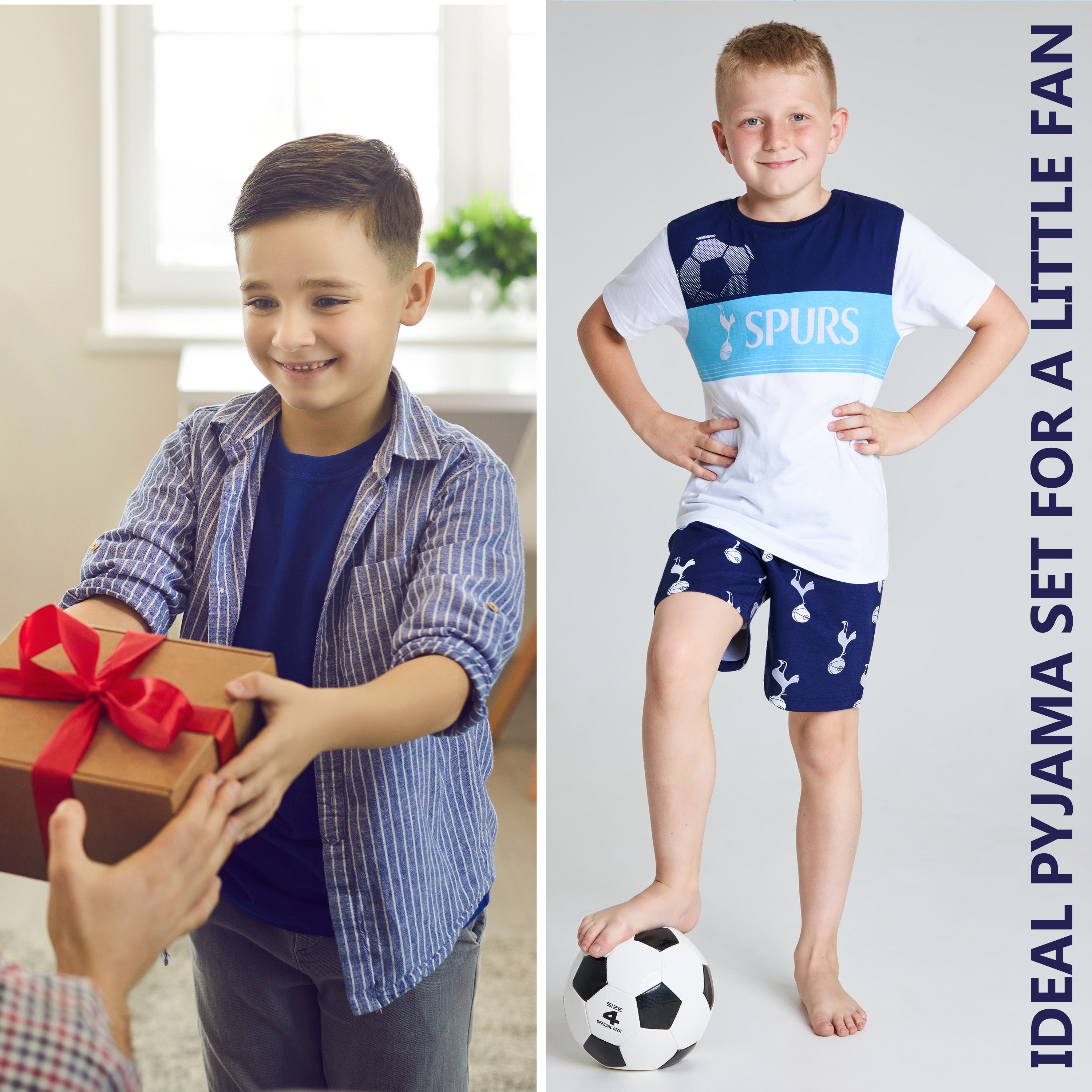 tottenham-pyjama-court-gar-on-coton-t-shirt-et-short image 3