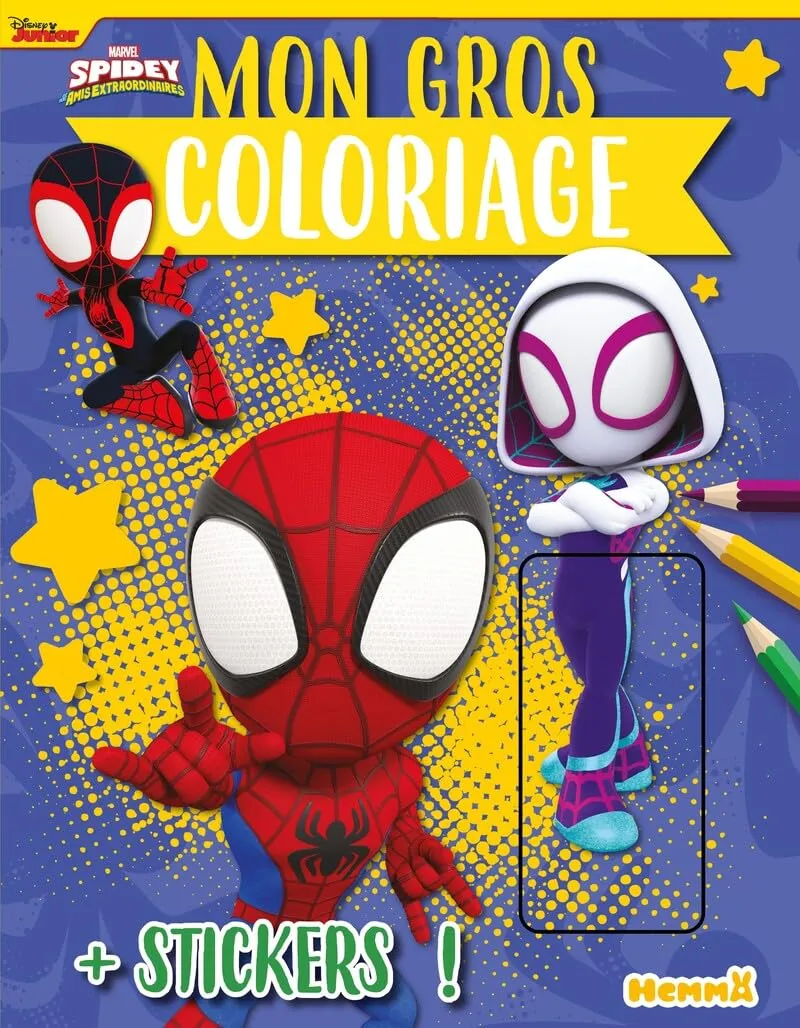 marvel-spidey-et-amis-gros-coloriage-stickers-d-s-4-ans image 1