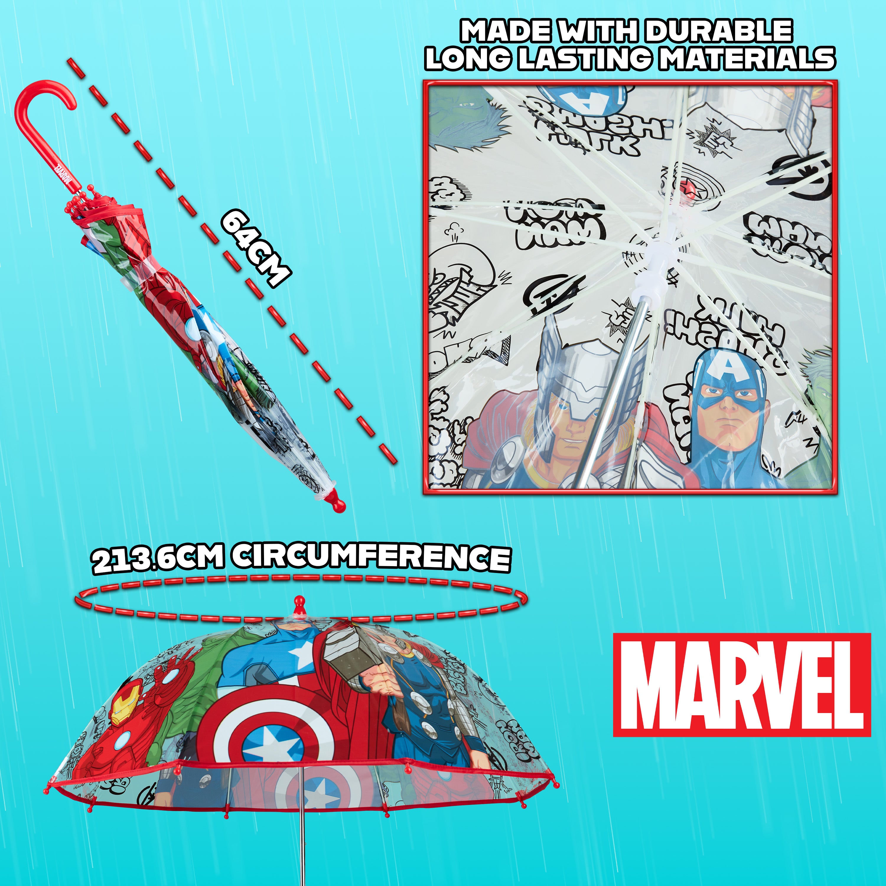 marvel-avengers-parapluie-cloche-transparent-enfant image 6