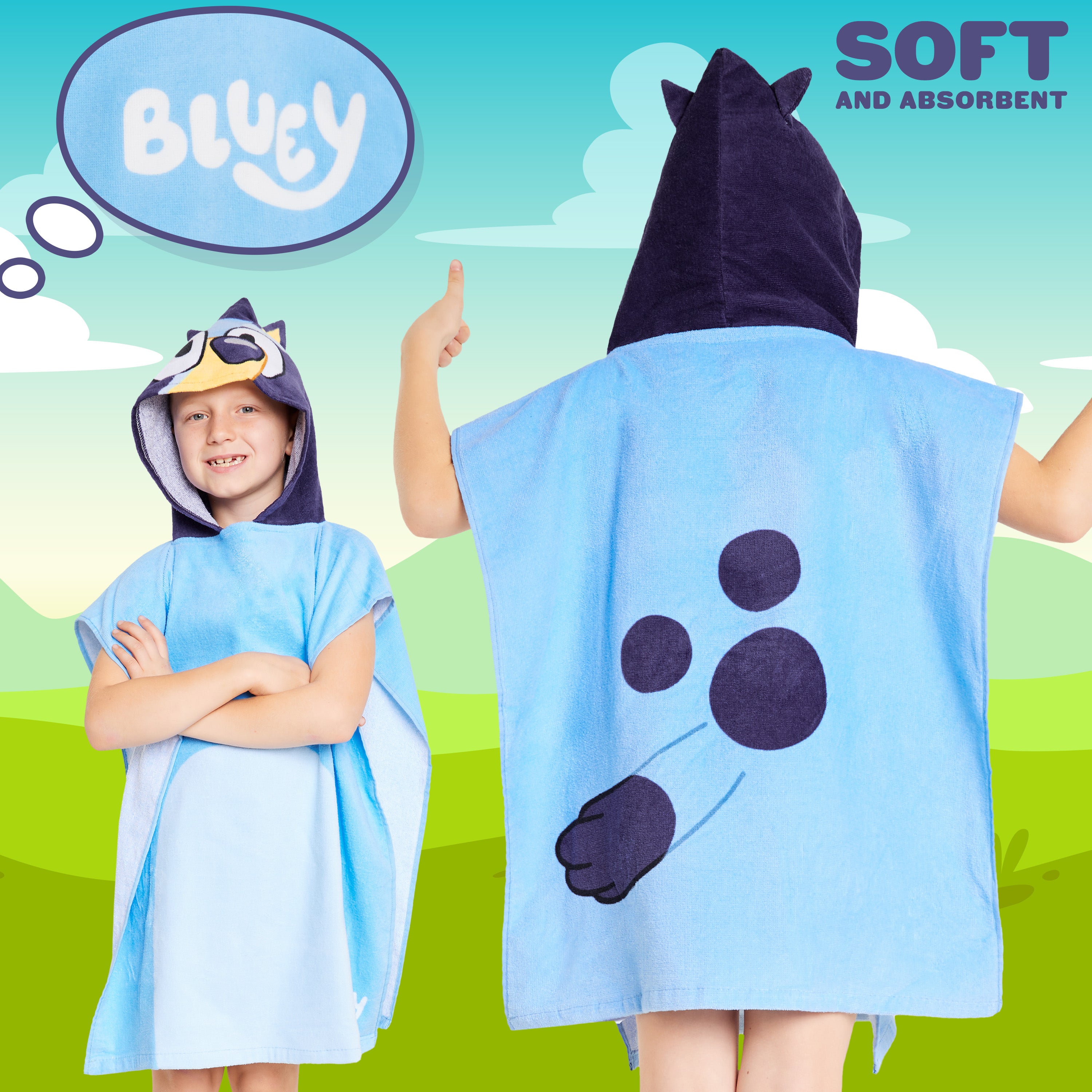 get-trend-bluey-poncho-de-bain-enfant-coton-taille-unique image 5