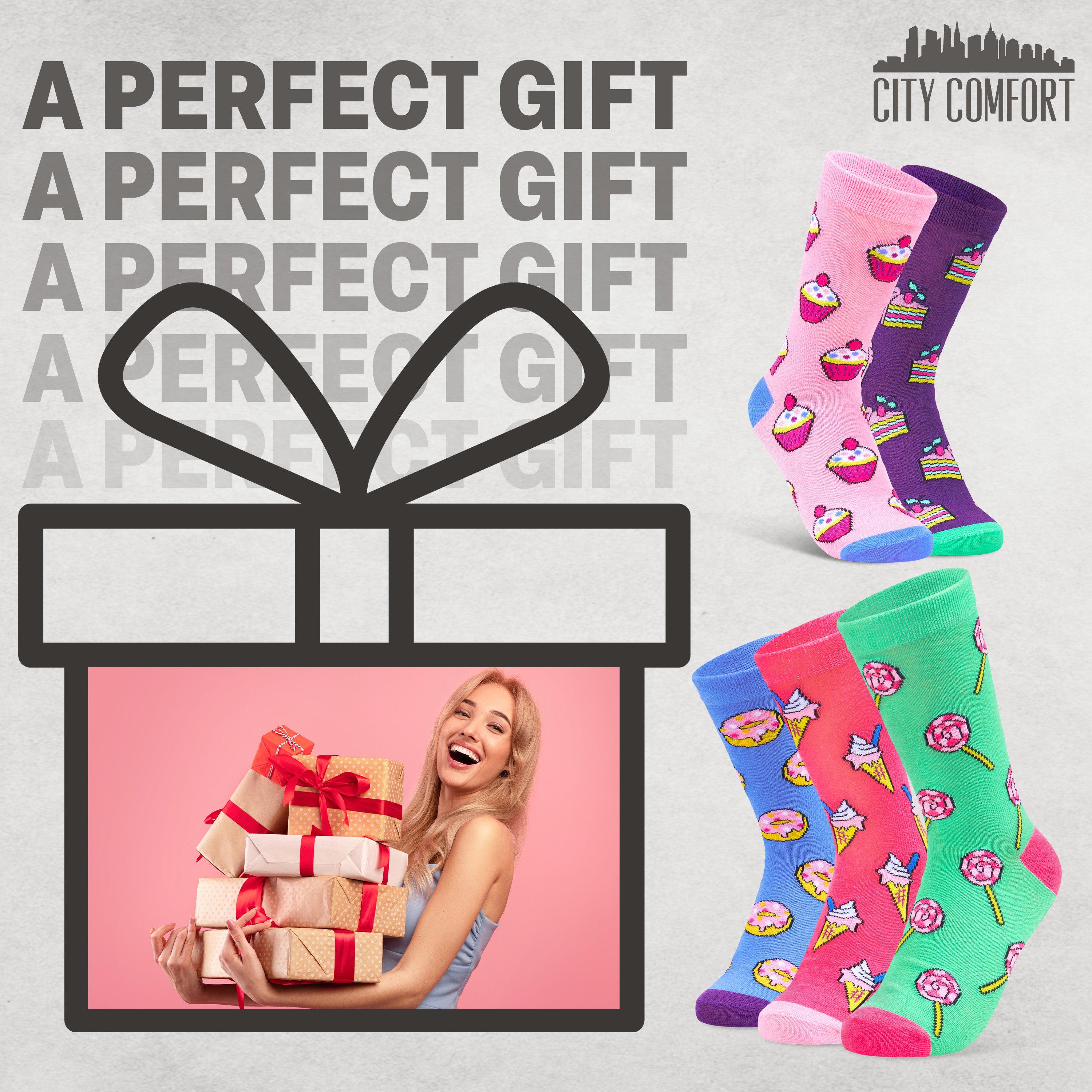 citycomfort-chaussettes-femme-fantaisie-lot-5-paires-color-es image 3