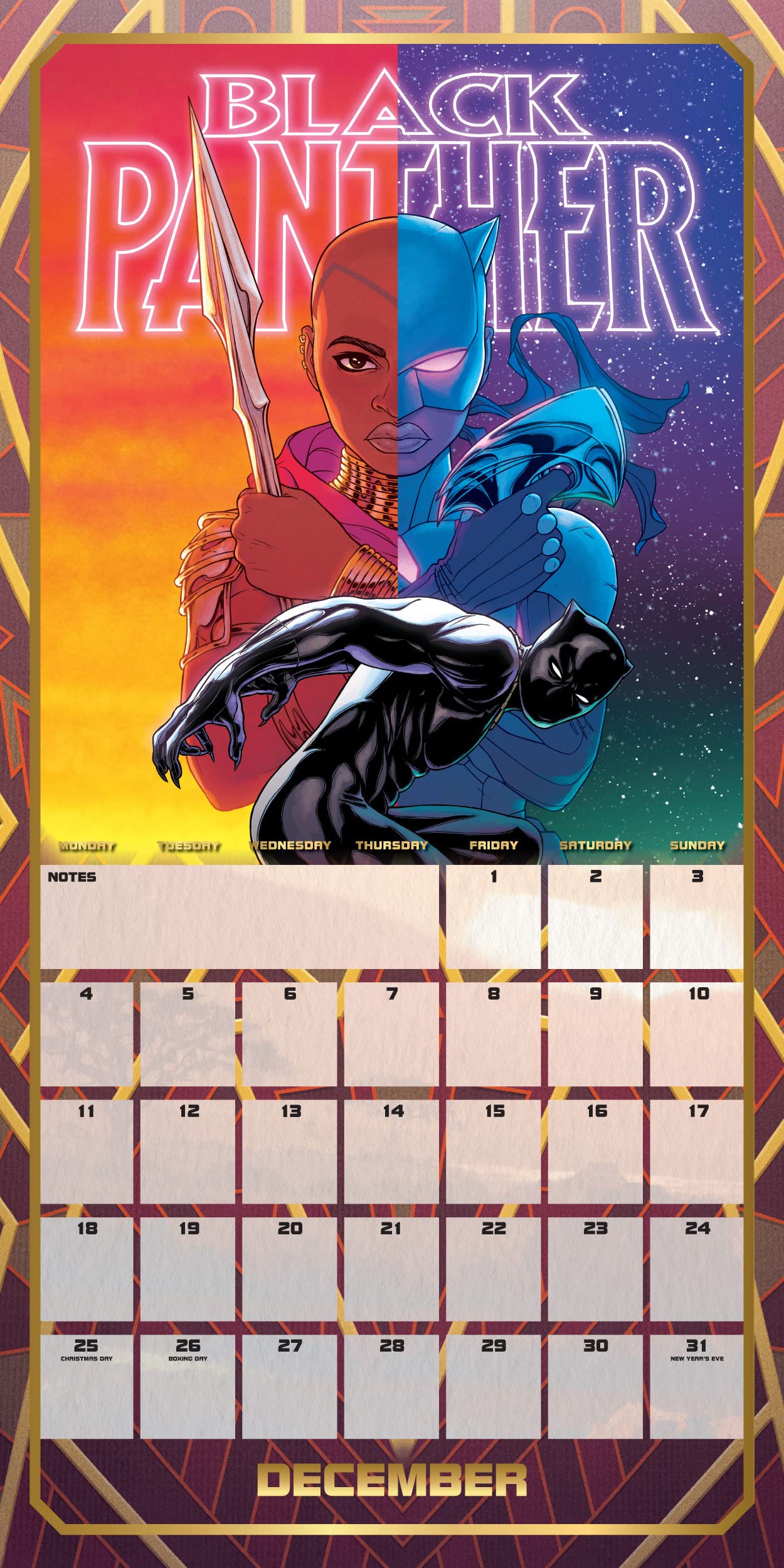 marvel-black-panther-calendrier-mural-carr-2023 image 8